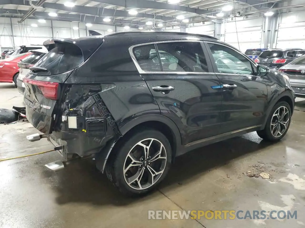 3 fotografías del automóvil dañado KNDPRCA68M7875445 KIA SPORTAGE 2021