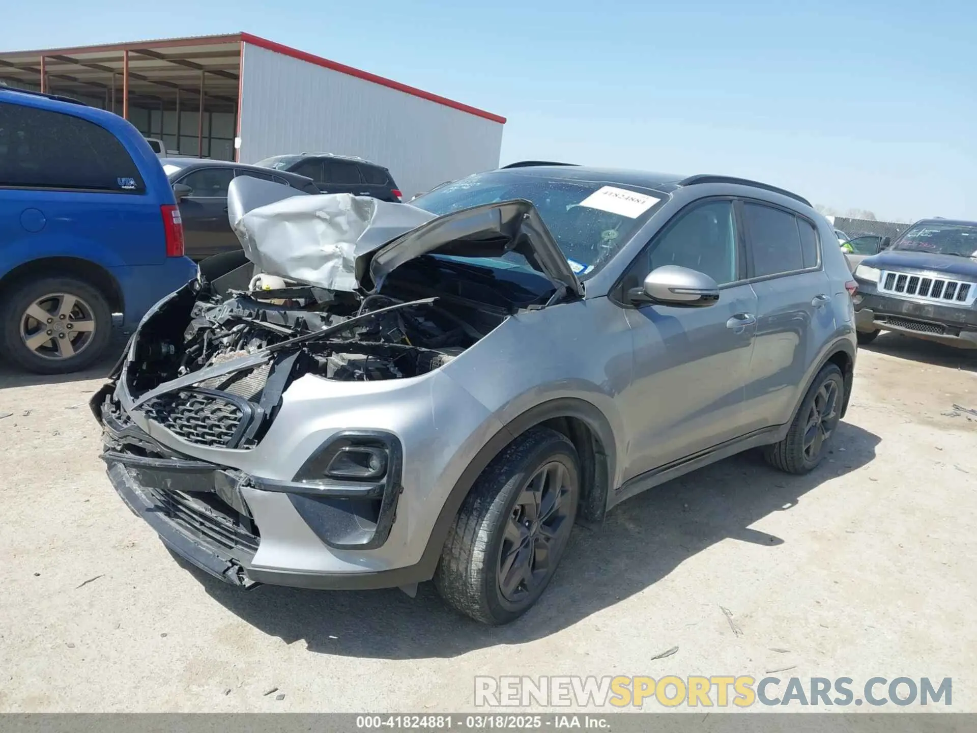 2 fotografías del automóvil dañado KNDP63ACXN7960139 KIA SPORTAGE 2022