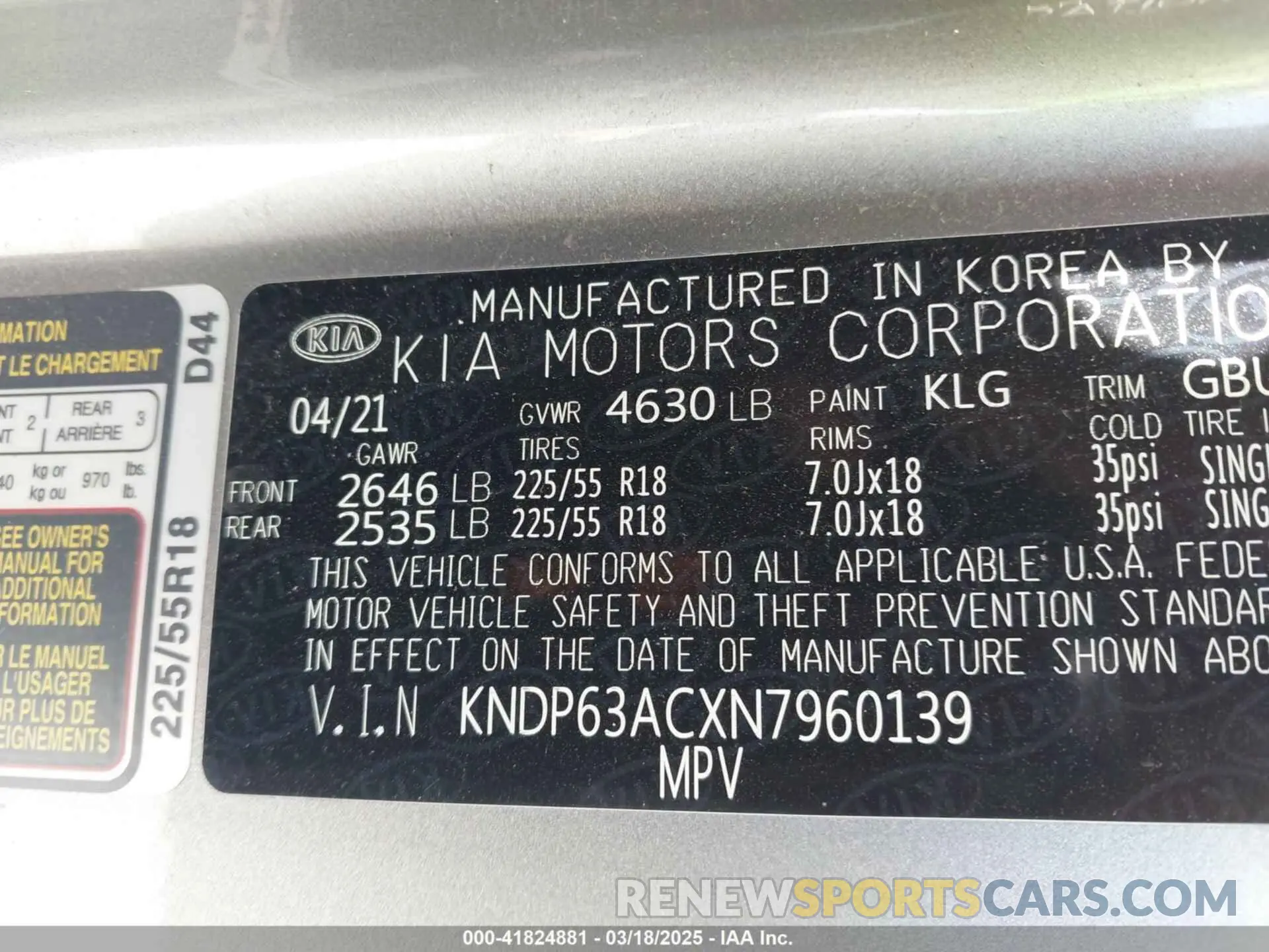 9 fotografías del automóvil dañado KNDP63ACXN7960139 KIA SPORTAGE 2022