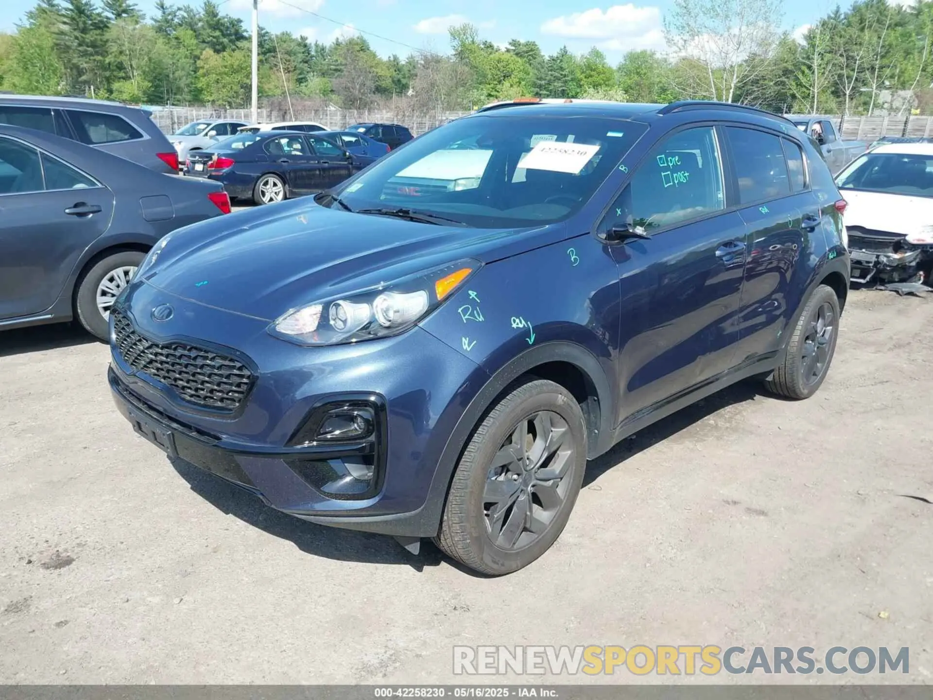 2 fotografías del automóvil dañado KNDP6CAC4N7002954 KIA SPORTAGE 2022