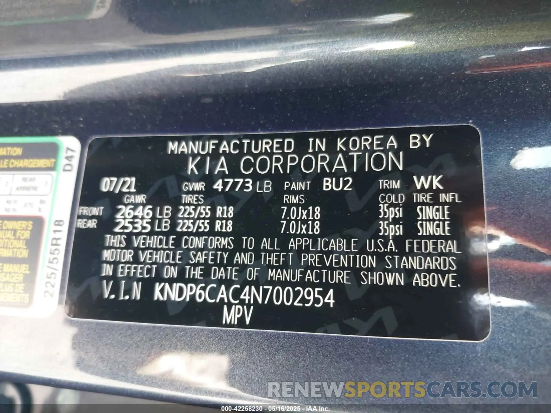 9 fotografías del automóvil dañado KNDP6CAC4N7002954 KIA SPORTAGE 2022