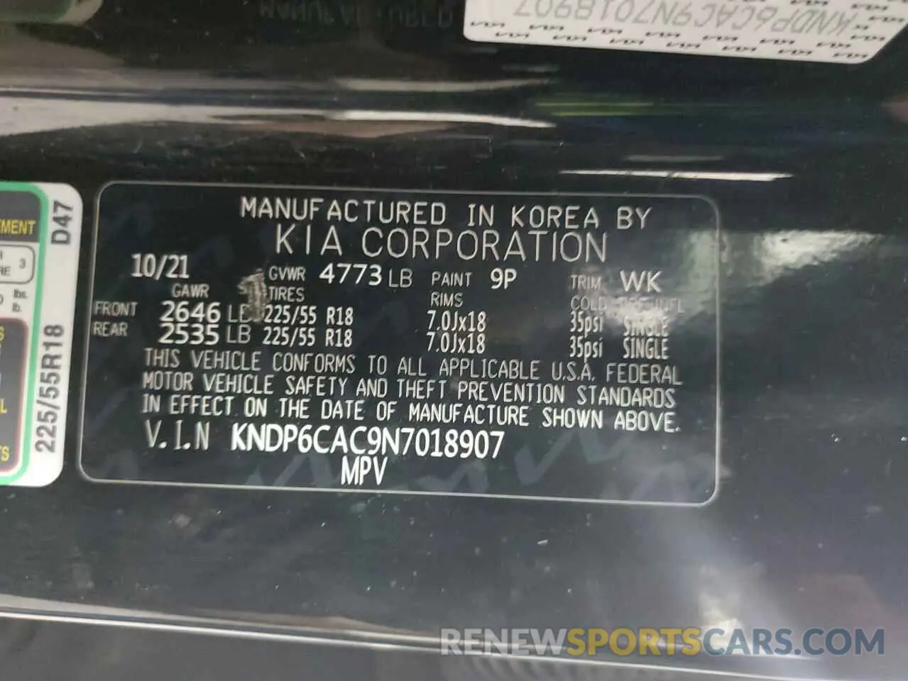 13 fotografías del automóvil dañado KNDP6CAC9N7018907 KIA SPORTAGE 2022