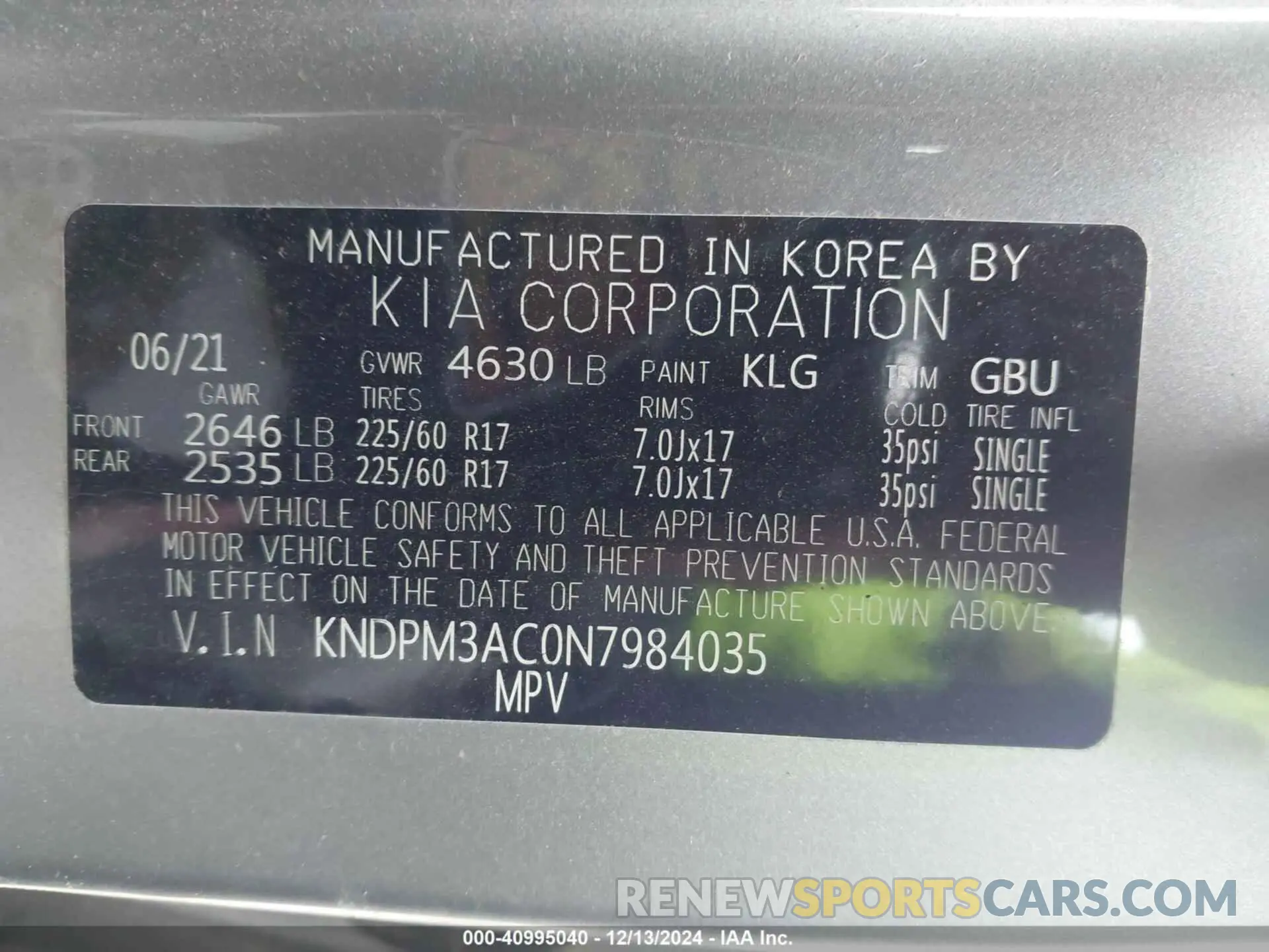 9 fotografías del automóvil dañado KNDPM3AC0N7984035 KIA SPORTAGE 2022