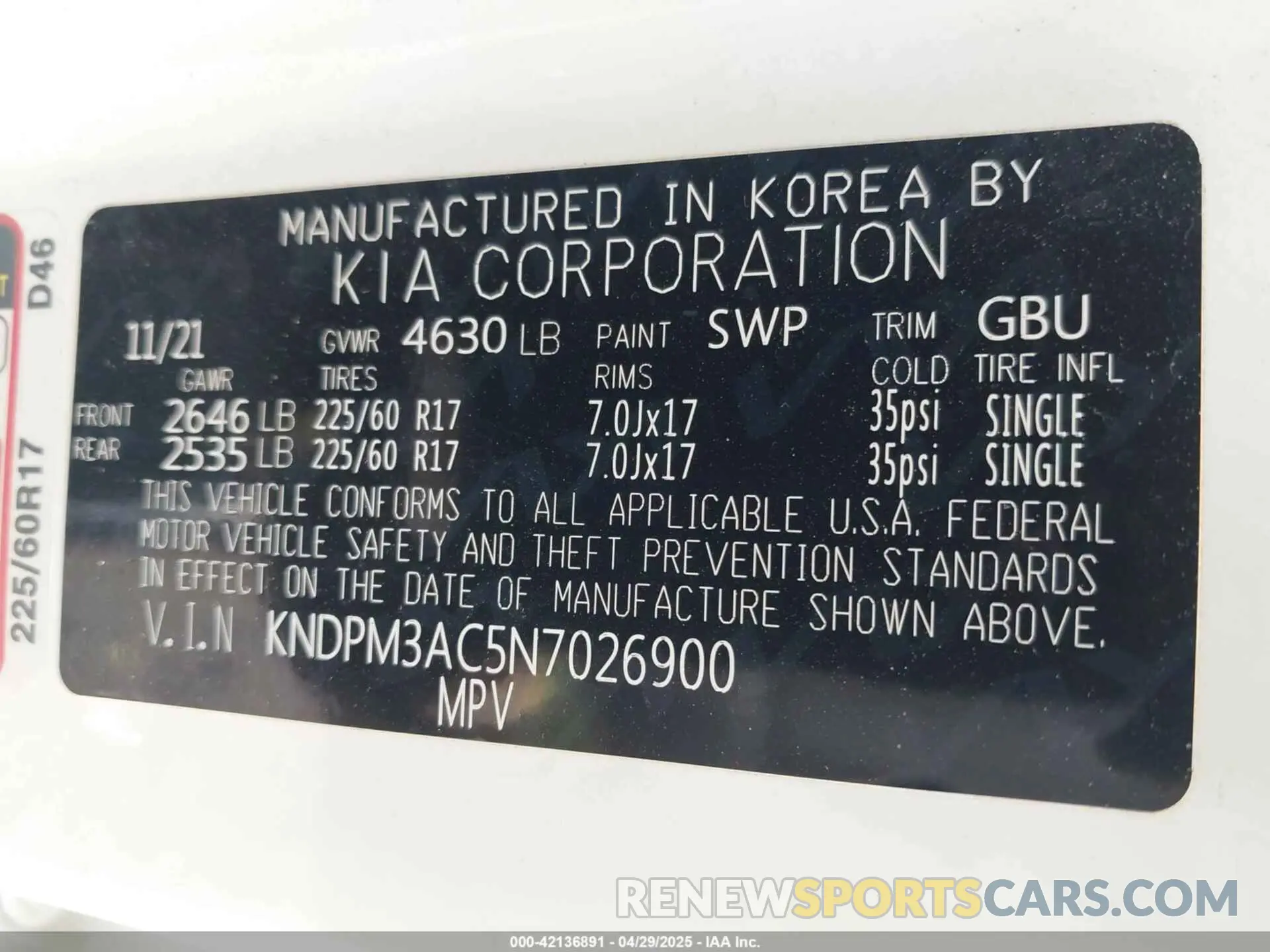 9 fotografías del automóvil dañado KNDPM3AC5N7026900 KIA SPORTAGE 2022