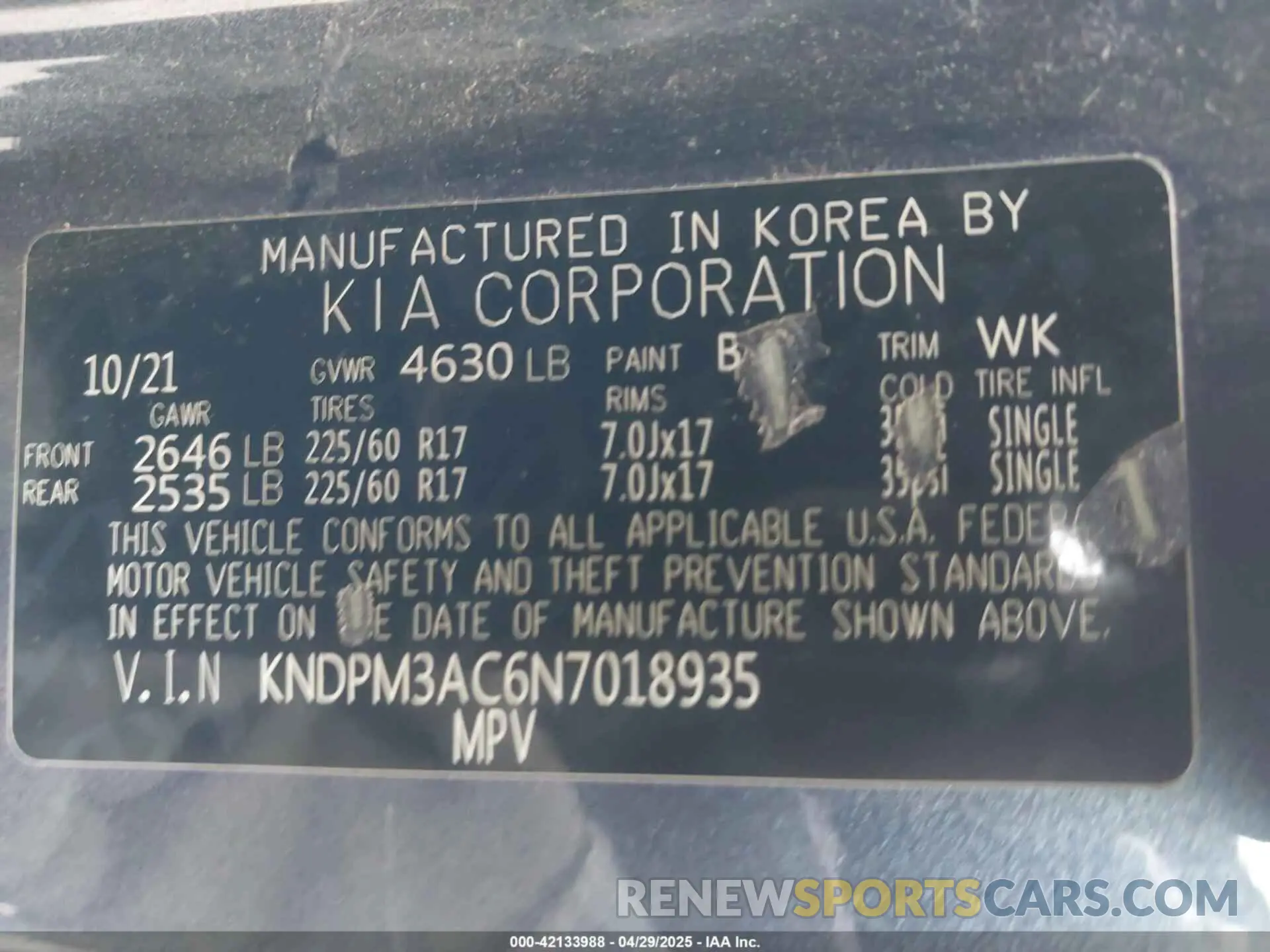 9 fotografías del automóvil dañado KNDPM3AC6N7018935 KIA SPORTAGE 2022