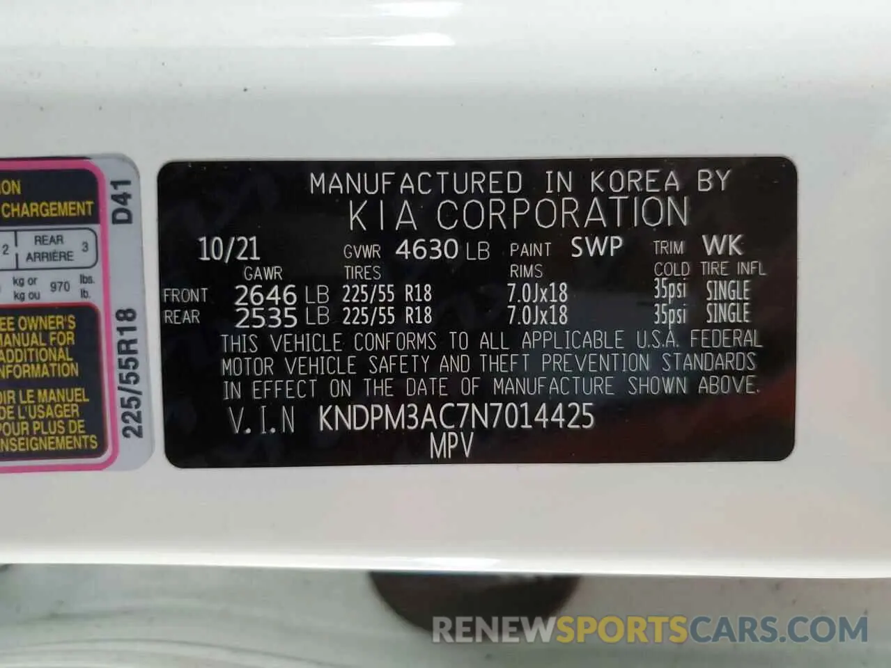 12 fotografías del automóvil dañado KNDPM3AC7N7014425 KIA SPORTAGE 2022