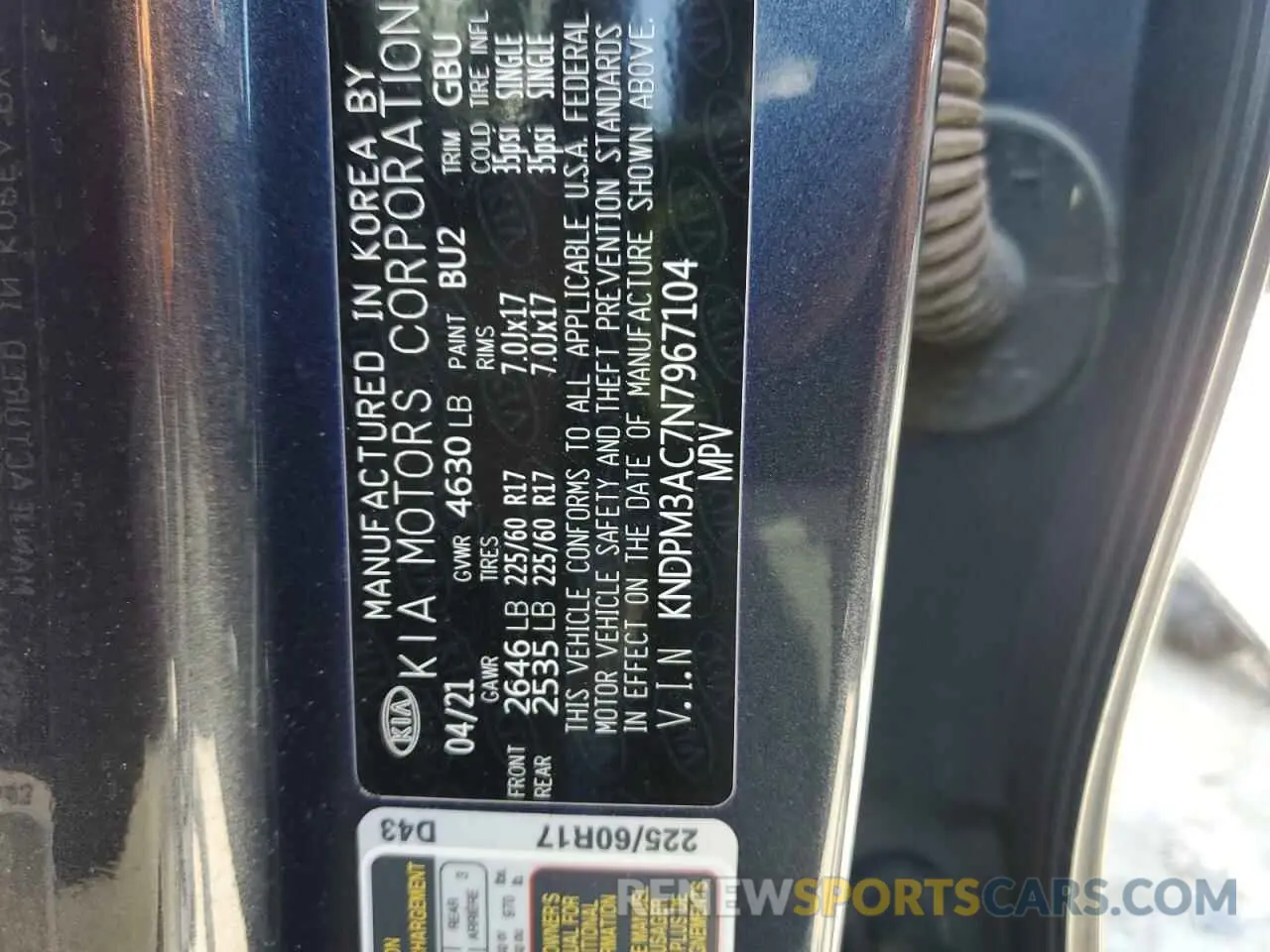 14 fotografías del automóvil dañado KNDPM3AC7N7967104 KIA SPORTAGE 2022