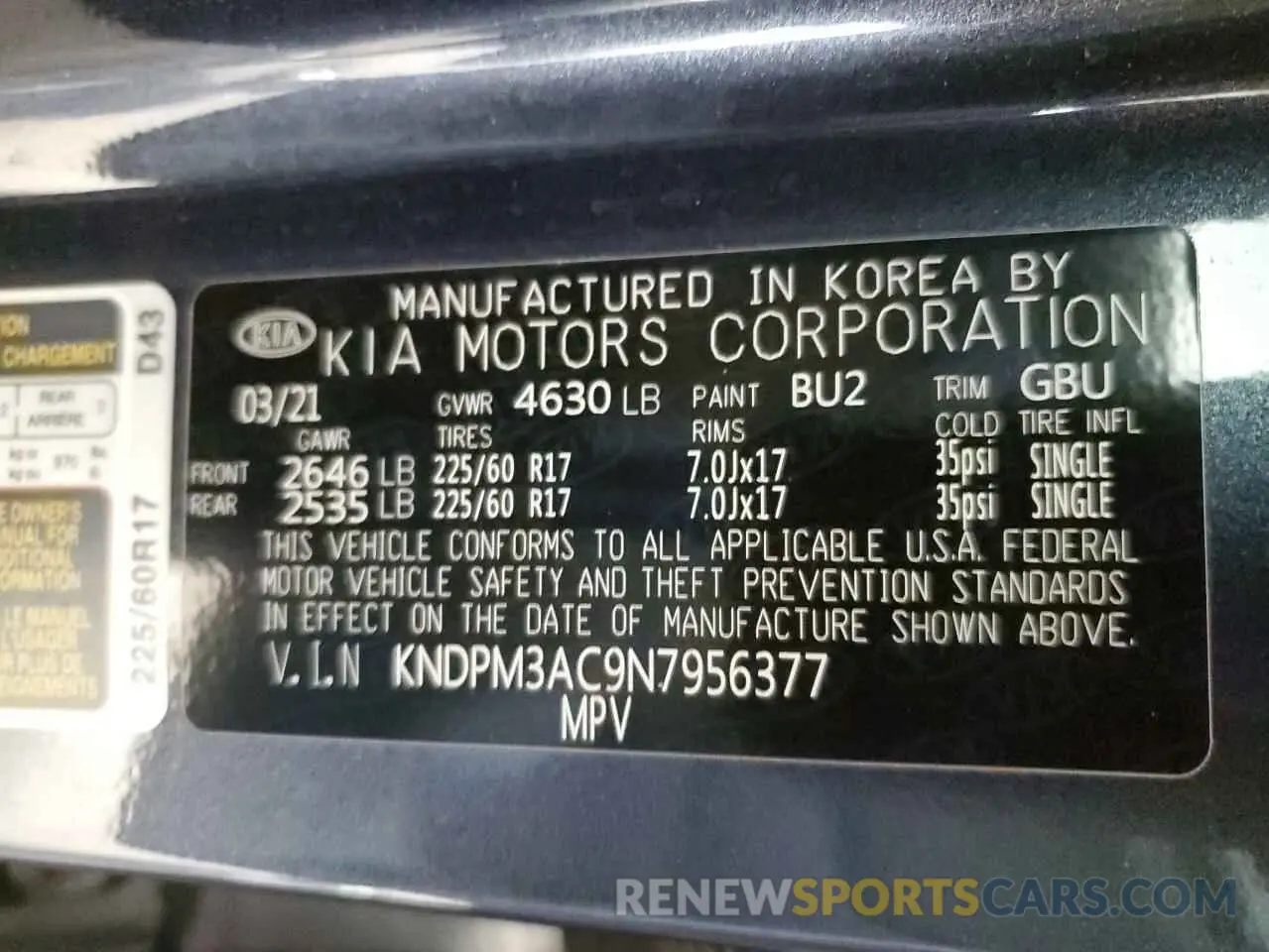 13 fotografías del automóvil dañado KNDPM3AC9N7956377 KIA SPORTAGE 2022