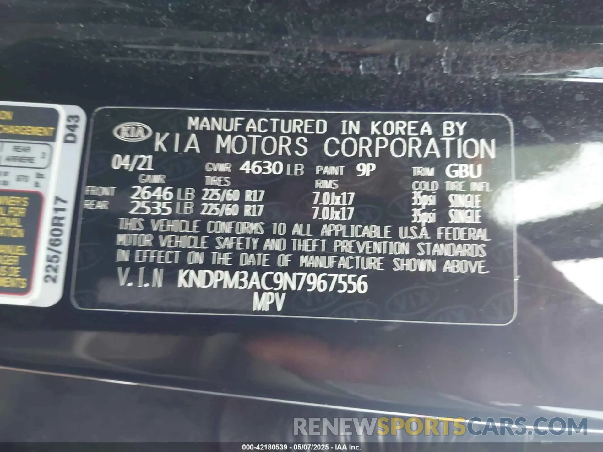 9 fotografías del automóvil dañado KNDPM3AC9N7967556 KIA SPORTAGE 2022