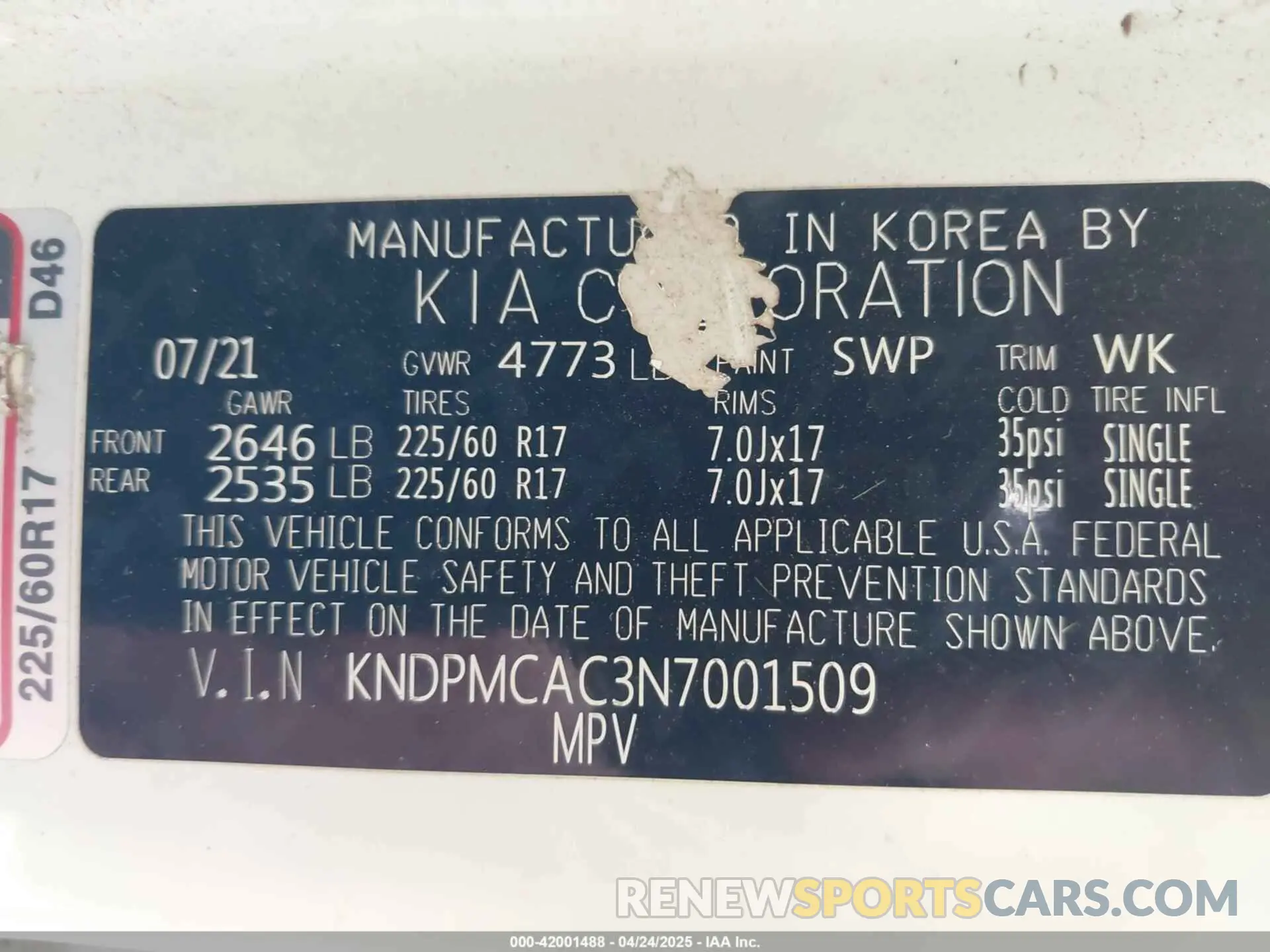 9 fotografías del automóvil dañado KNDPMCAC3N7001509 KIA SPORTAGE 2022