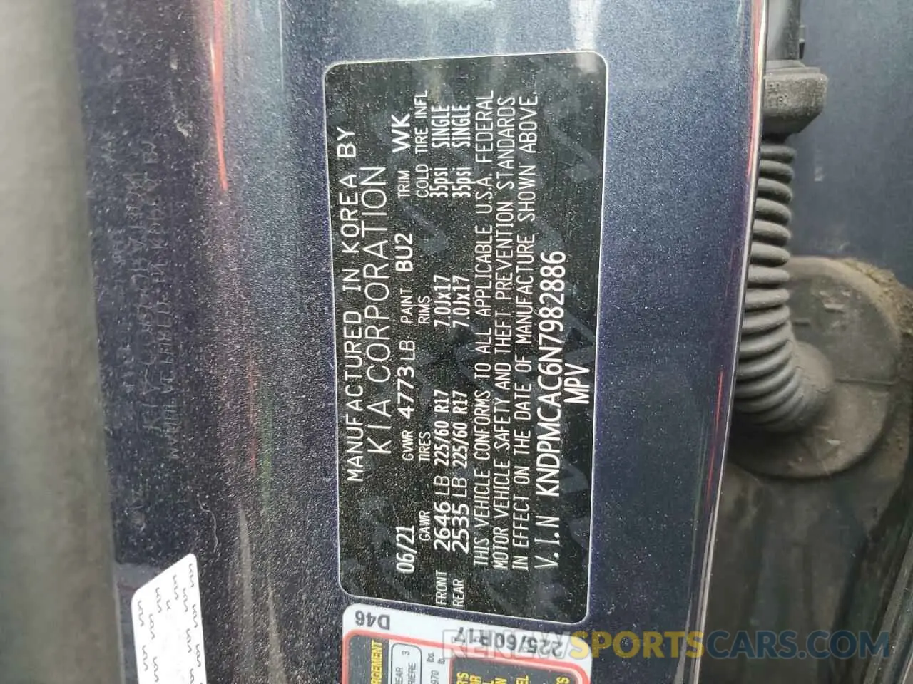 16 fotografías del automóvil dañado KNDPMCAC6N7982886 KIA SPORTAGE 2022