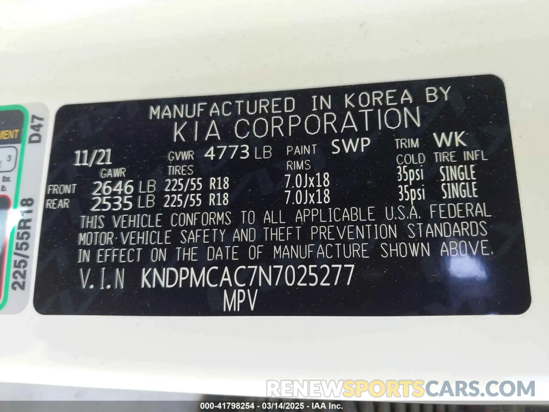 9 fotografías del automóvil dañado KNDPMCAC7N7025277 KIA SPORTAGE 2022