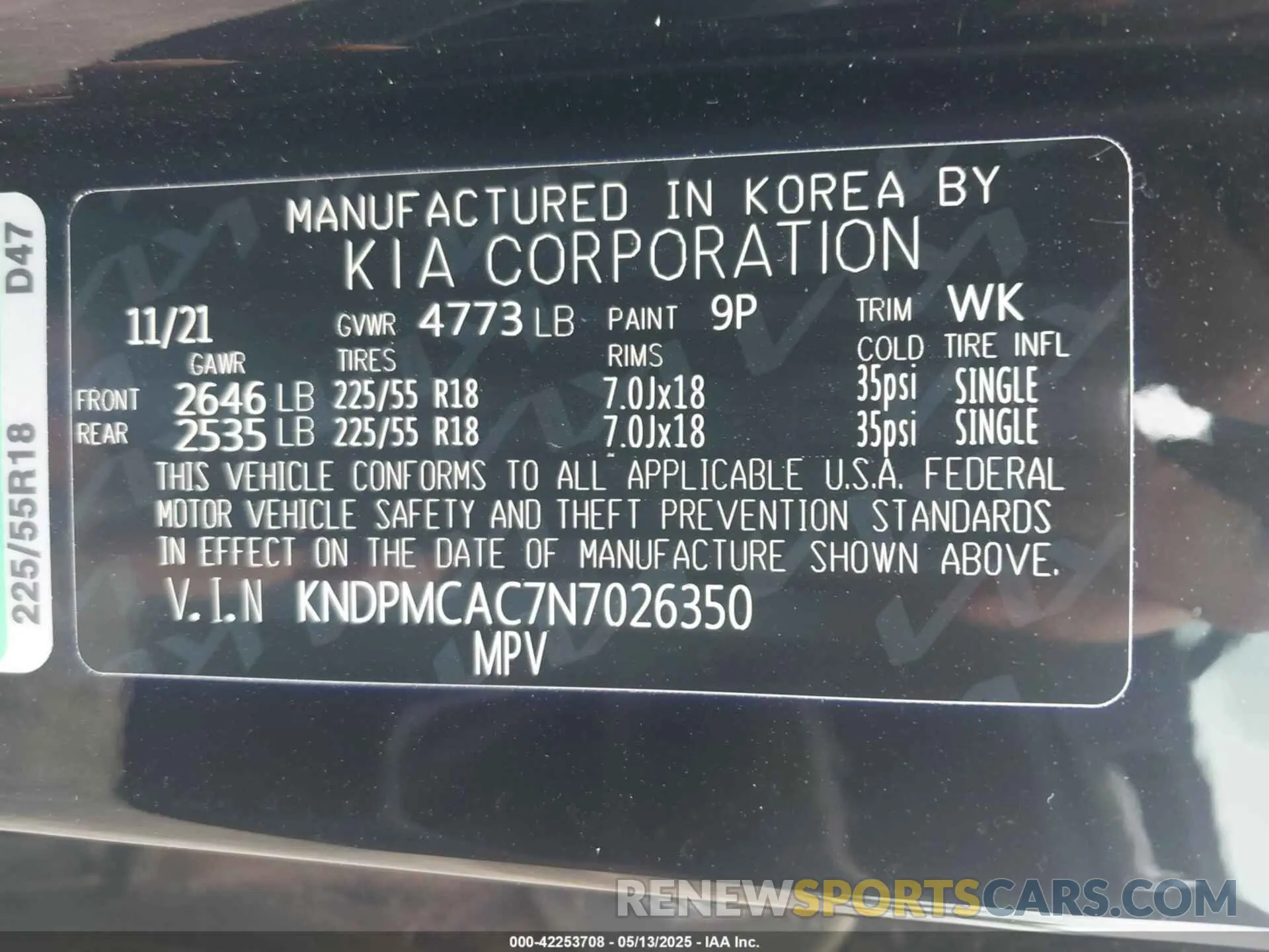 9 fotografías del automóvil dañado KNDPMCAC7N7026350 KIA SPORTAGE 2022
