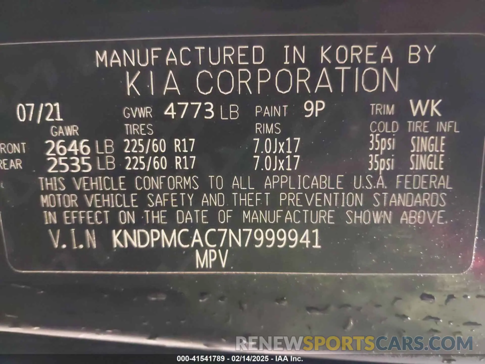 9 fotografías del automóvil dañado KNDPMCAC7N7999941 KIA SPORTAGE 2022