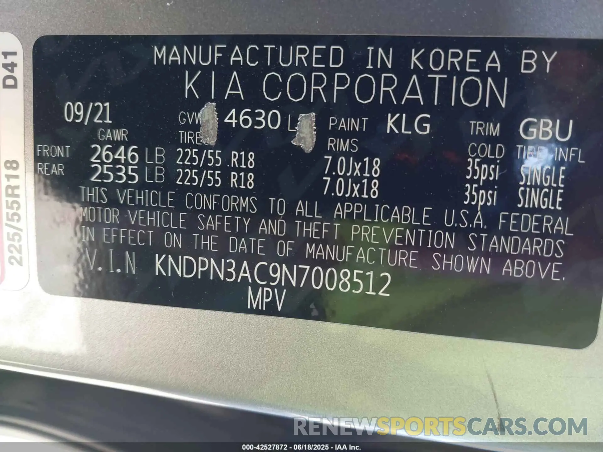 9 fotografías del automóvil dañado KNDPN3AC9N7008512 KIA SPORTAGE 2022
