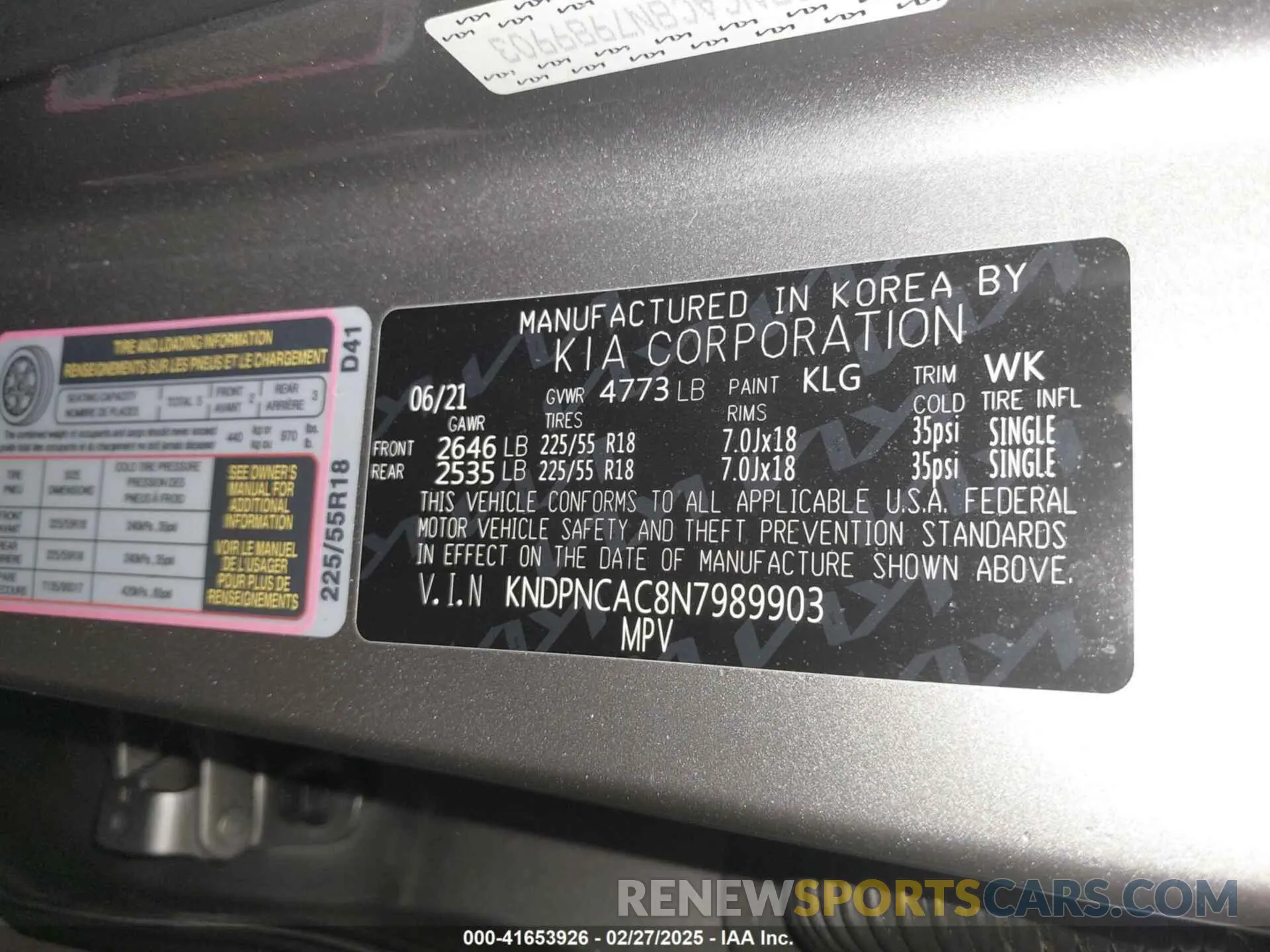 9 fotografías del automóvil dañado KNDPNCAC8N7989903 KIA SPORTAGE 2022