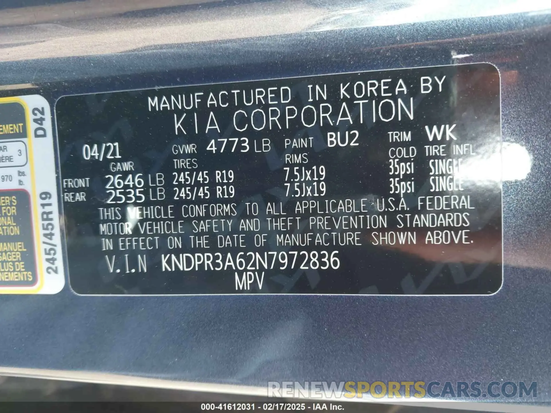 9 fotografías del automóvil dañado KNDPR3A62N7972836 KIA SPORTAGE 2022