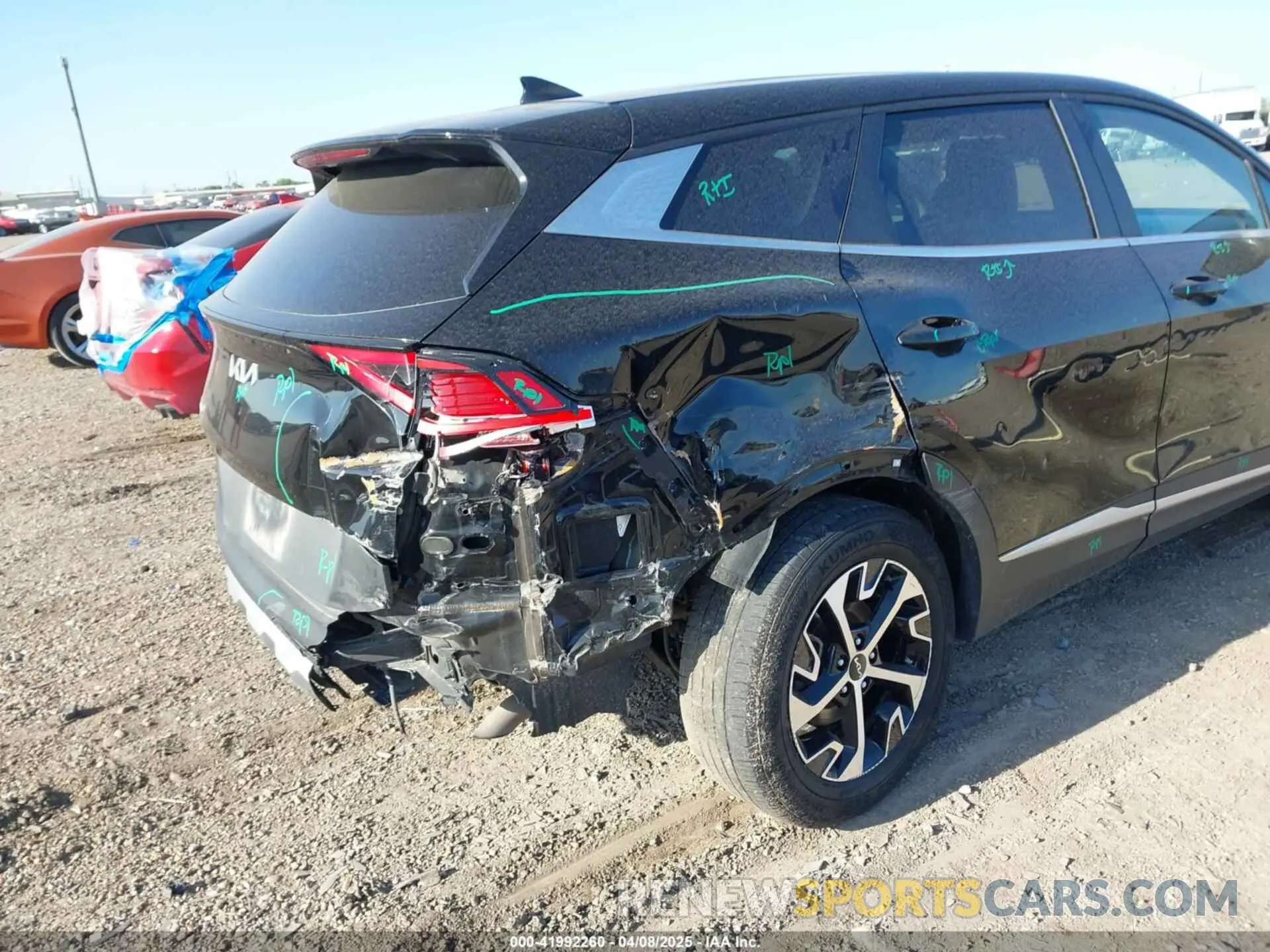 6 fotografías del automóvil dañado 5XYK33AF3PG049539 KIA SPORTAGE 2023