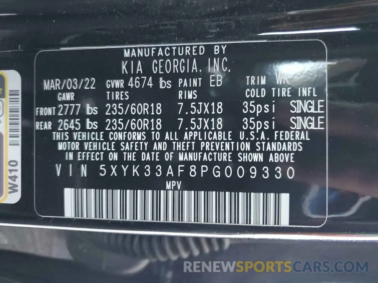 14 fotografías del automóvil dañado 5XYK33AF8PG009330 KIA SPORTAGE 2023