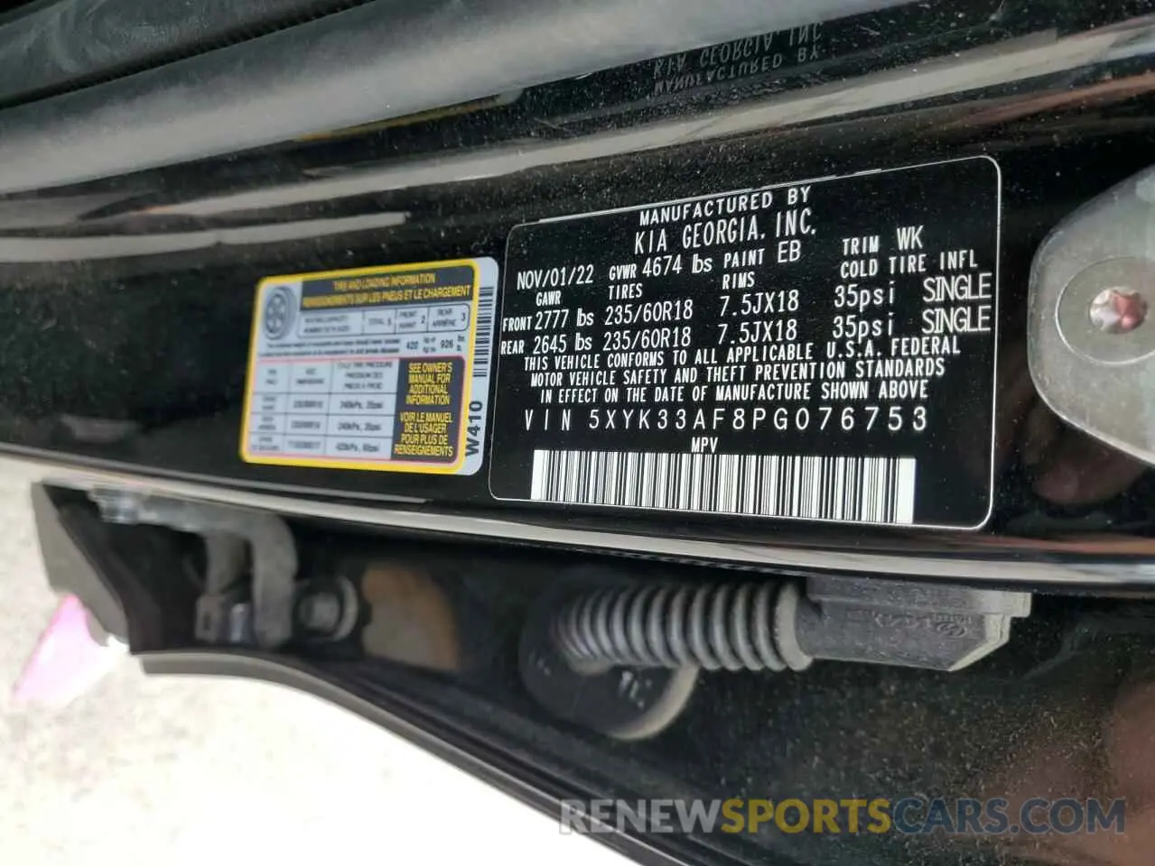 13 fotografías del automóvil dañado 5XYK33AF8PG076753 KIA SPORTAGE 2023