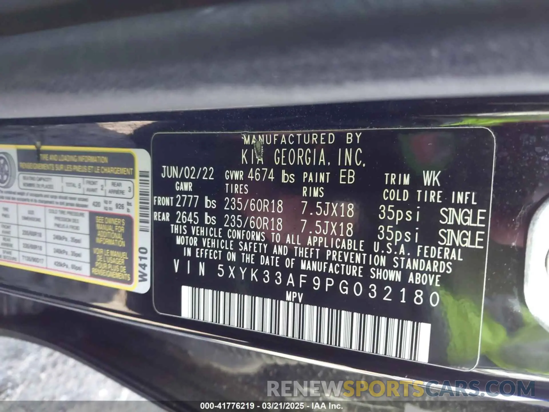 9 fotografías del automóvil dañado 5XYK33AF9PG032180 KIA SPORTAGE 2023