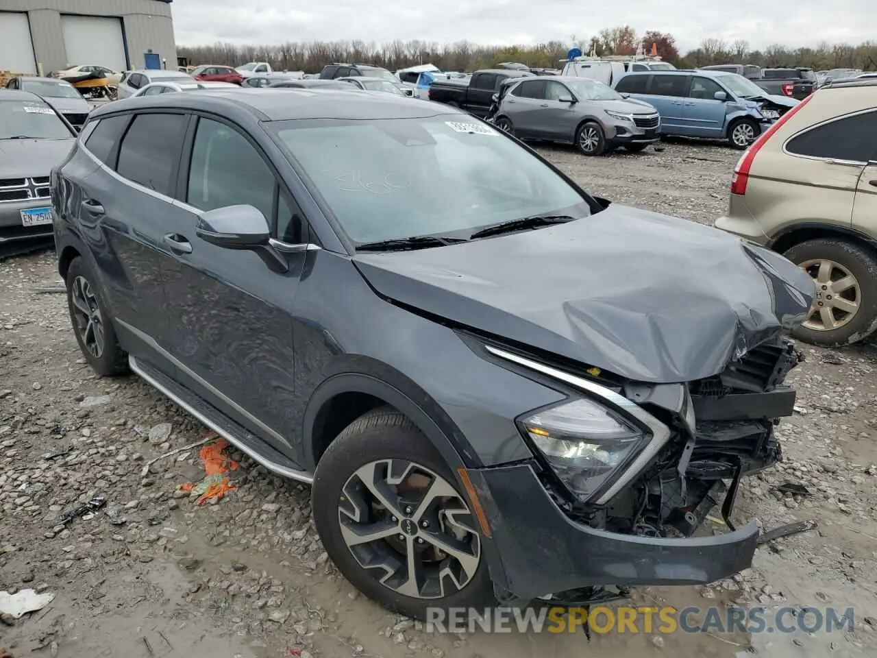 4 fotografías del automóvil dañado 5XYK33AFXPG097474 KIA SPORTAGE 2023