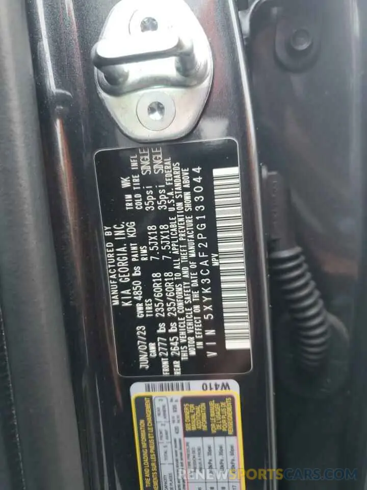 15 fotografías del automóvil dañado 5XYK3CAF2PG133044 KIA SPORTAGE 2023