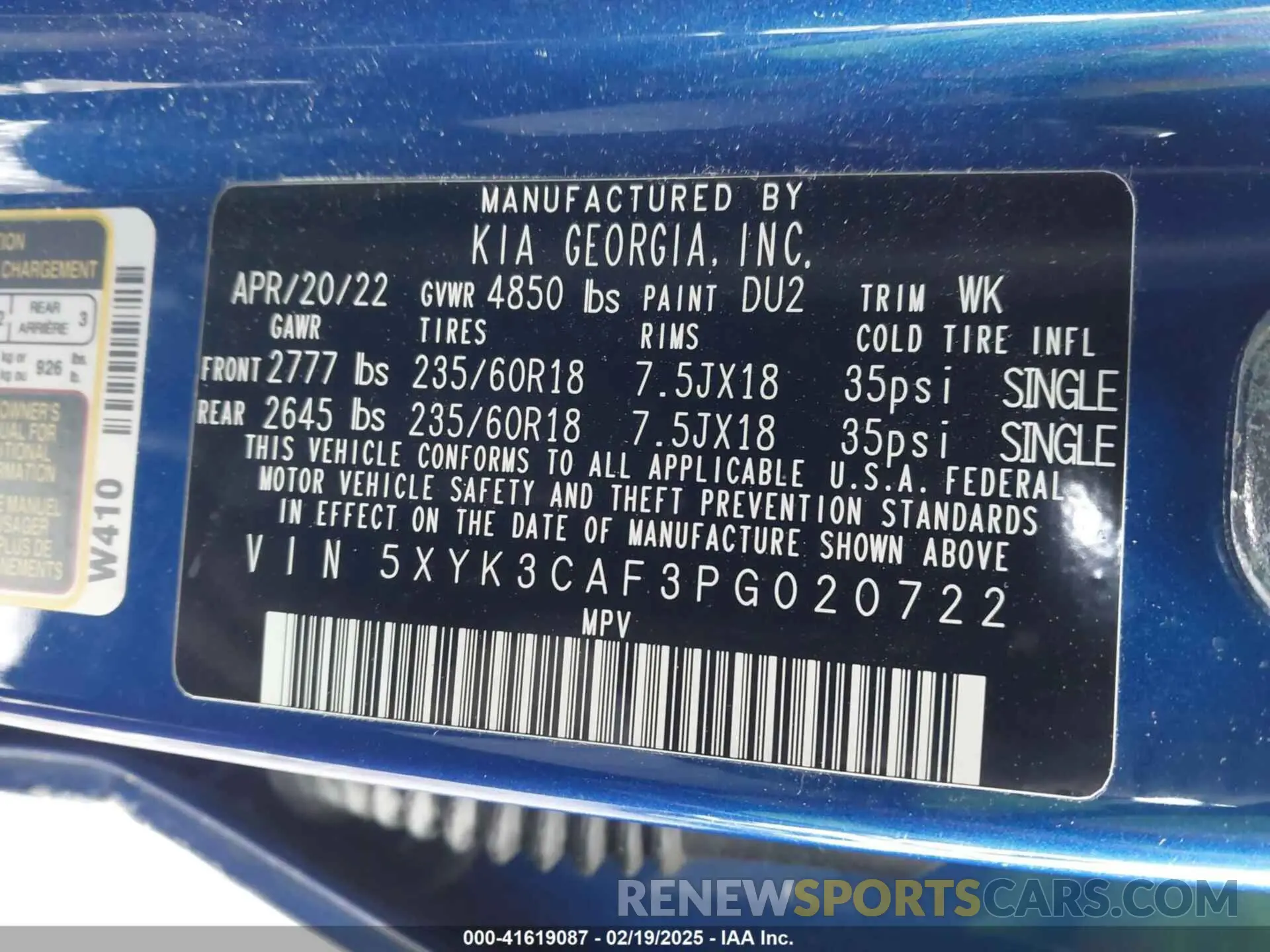 9 fotografías del automóvil dañado 5XYK3CAF3PG020722 KIA SPORTAGE 2023