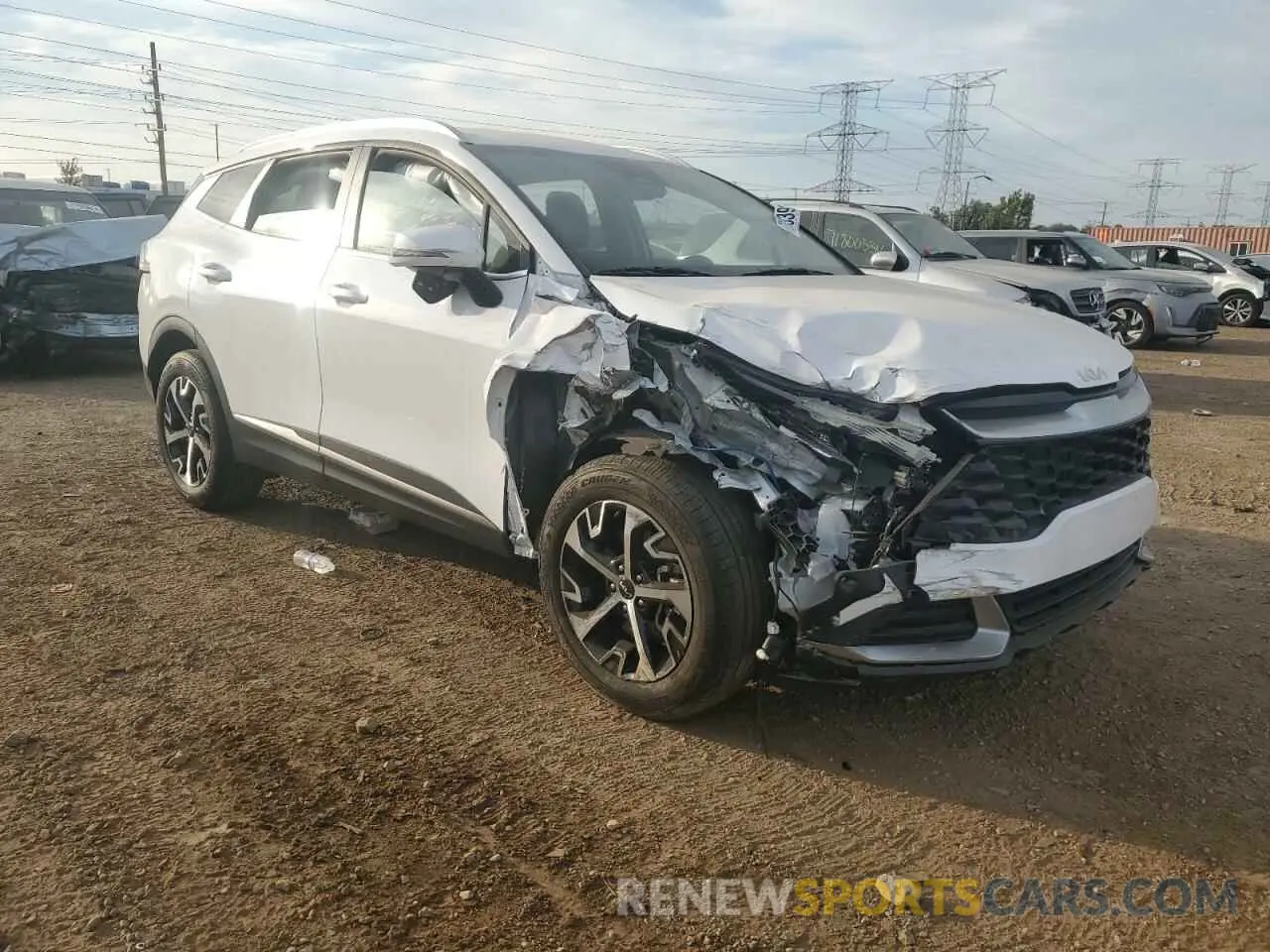 4 fotografías del automóvil dañado 5XYK3CAF3PG022552 KIA SPORTAGE 2023