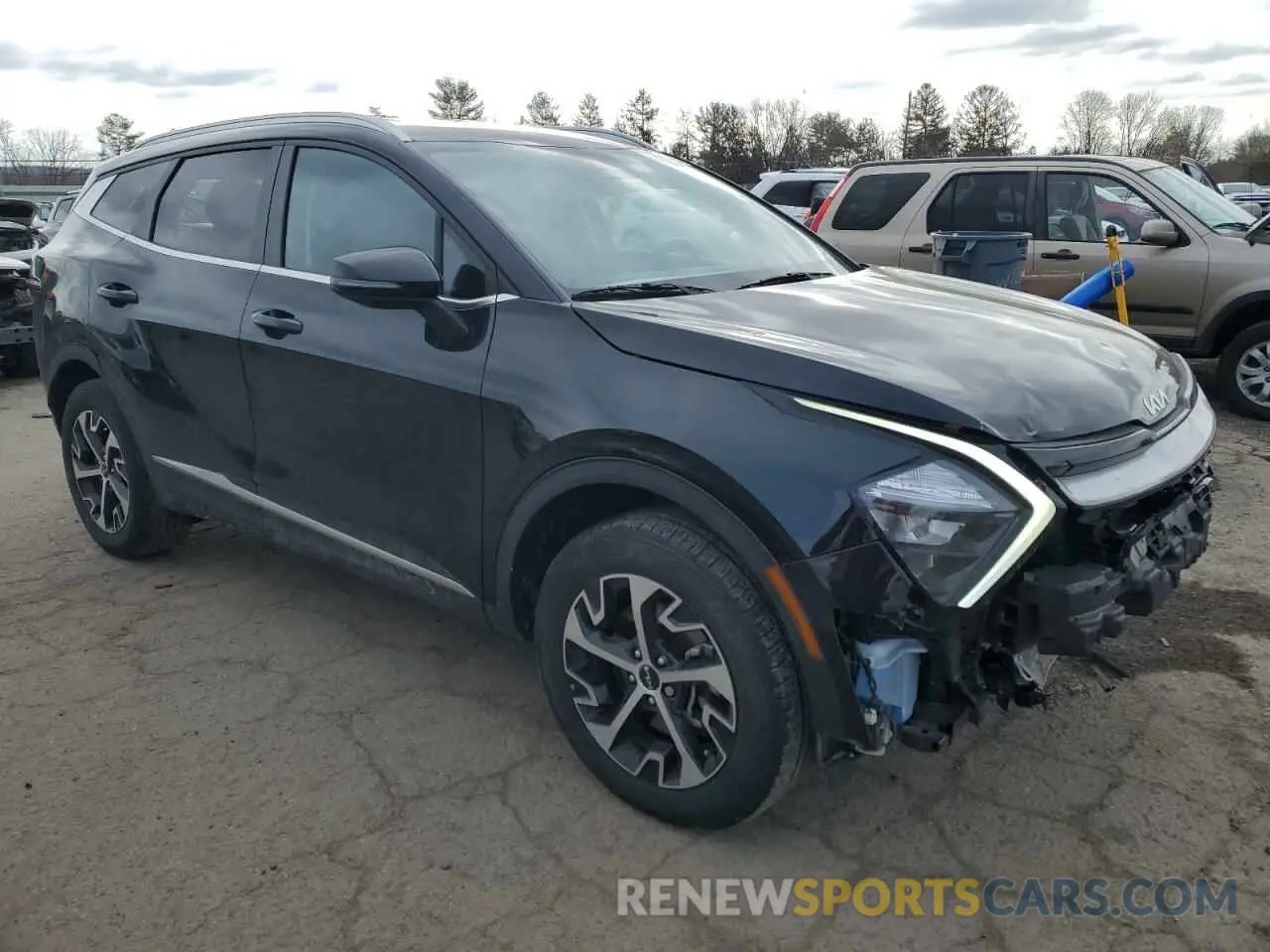 4 fotografías del automóvil dañado 5XYK3CAF5PG138707 KIA SPORTAGE 2023