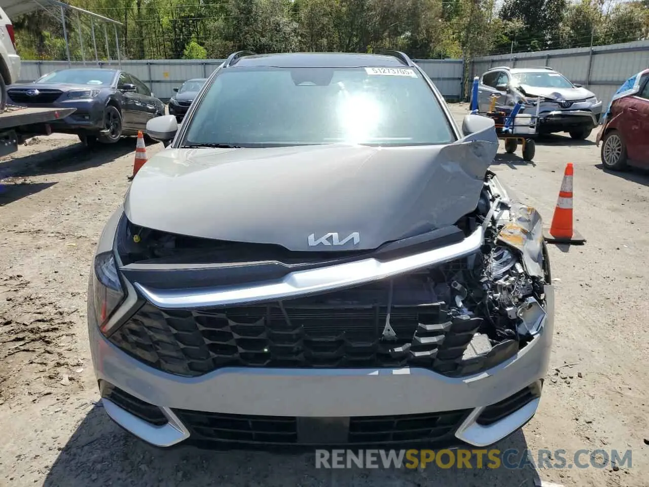 5 fotografías del automóvil dañado 5XYK43AF5PG088825 KIA SPORTAGE 2023