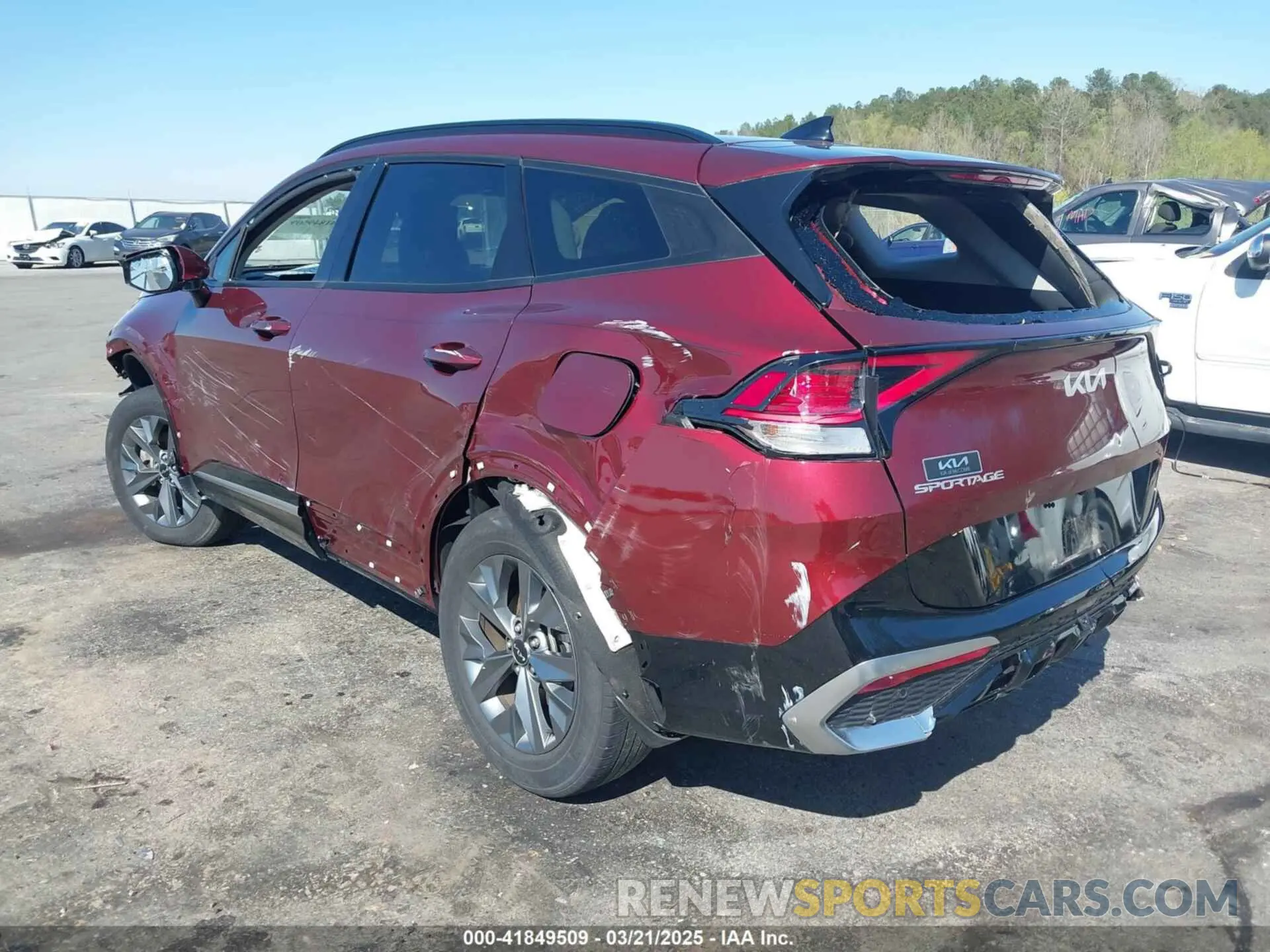 3 fotografías del automóvil dañado 5XYK43AF8PG067242 KIA SPORTAGE 2023