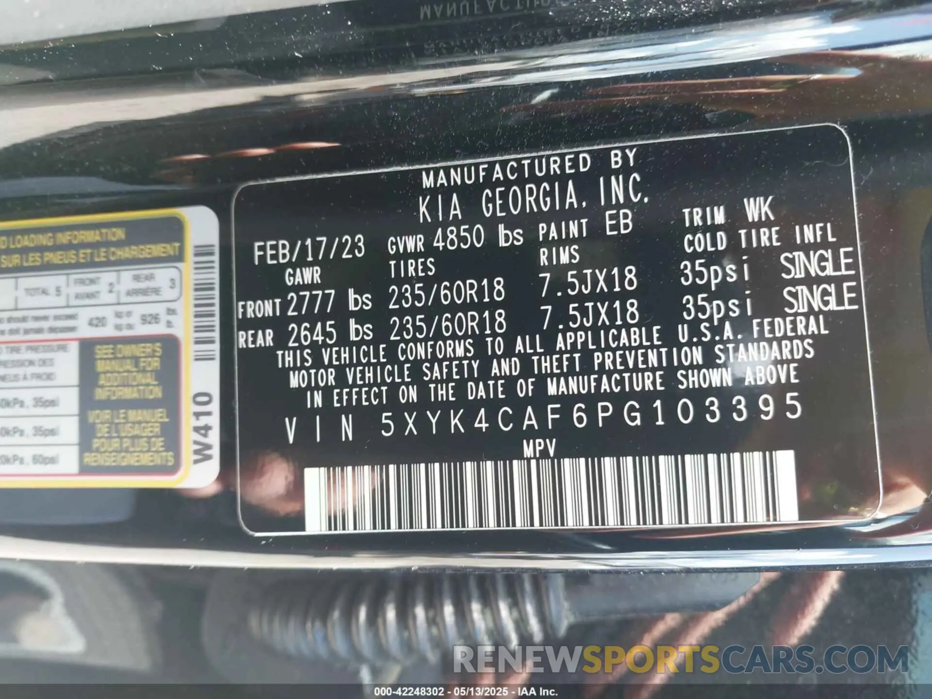 9 fotografías del automóvil dañado 5XYK4CAF6PG103395 KIA SPORTAGE 2023