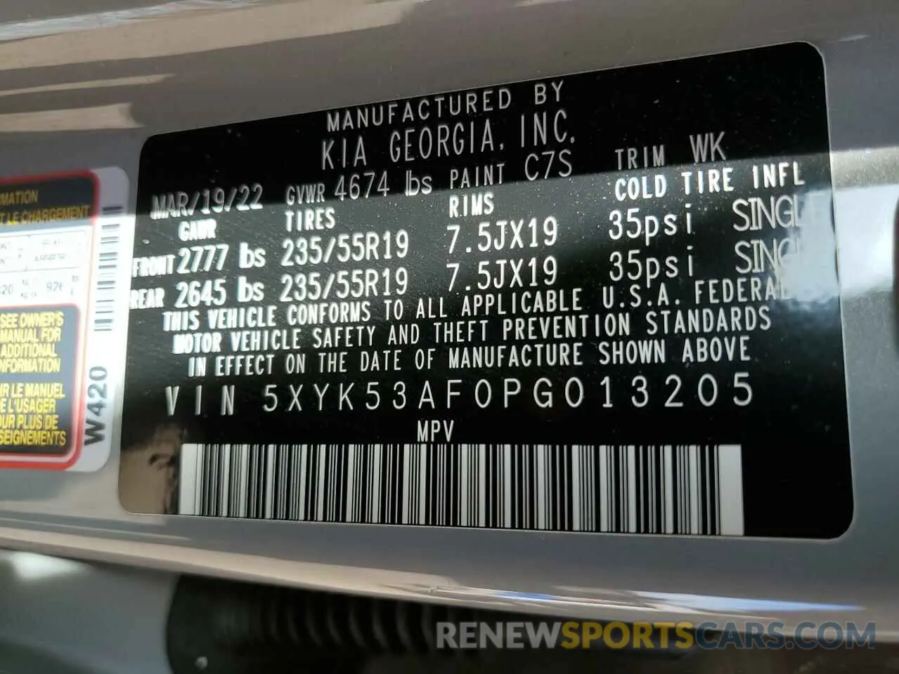 12 fotografías del automóvil dañado 5XYK53AF0PG013205 KIA SPORTAGE 2023