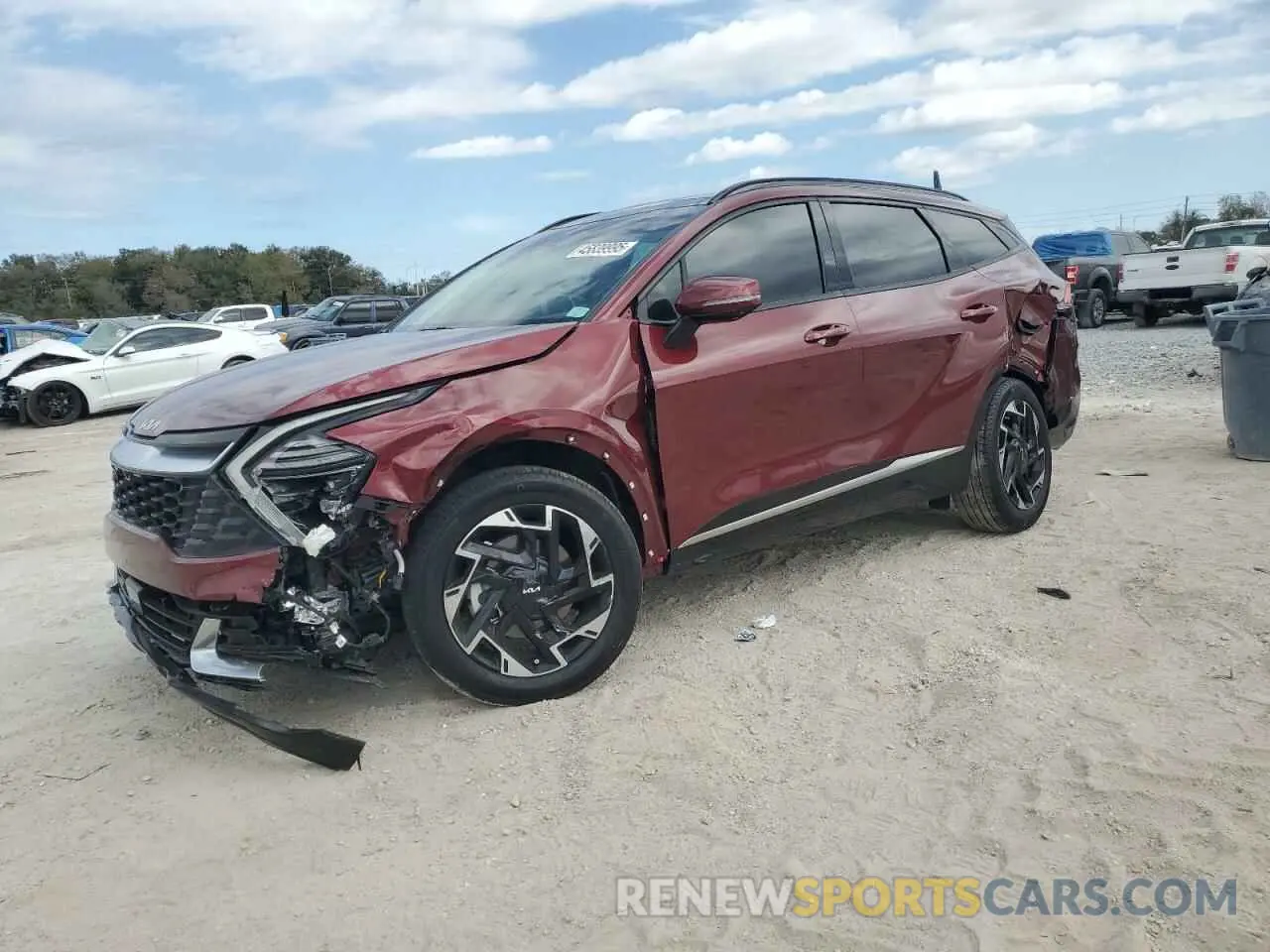 1 fotografías del automóvil dañado 5XYK53AFXPG111996 KIA SPORTAGE 2023