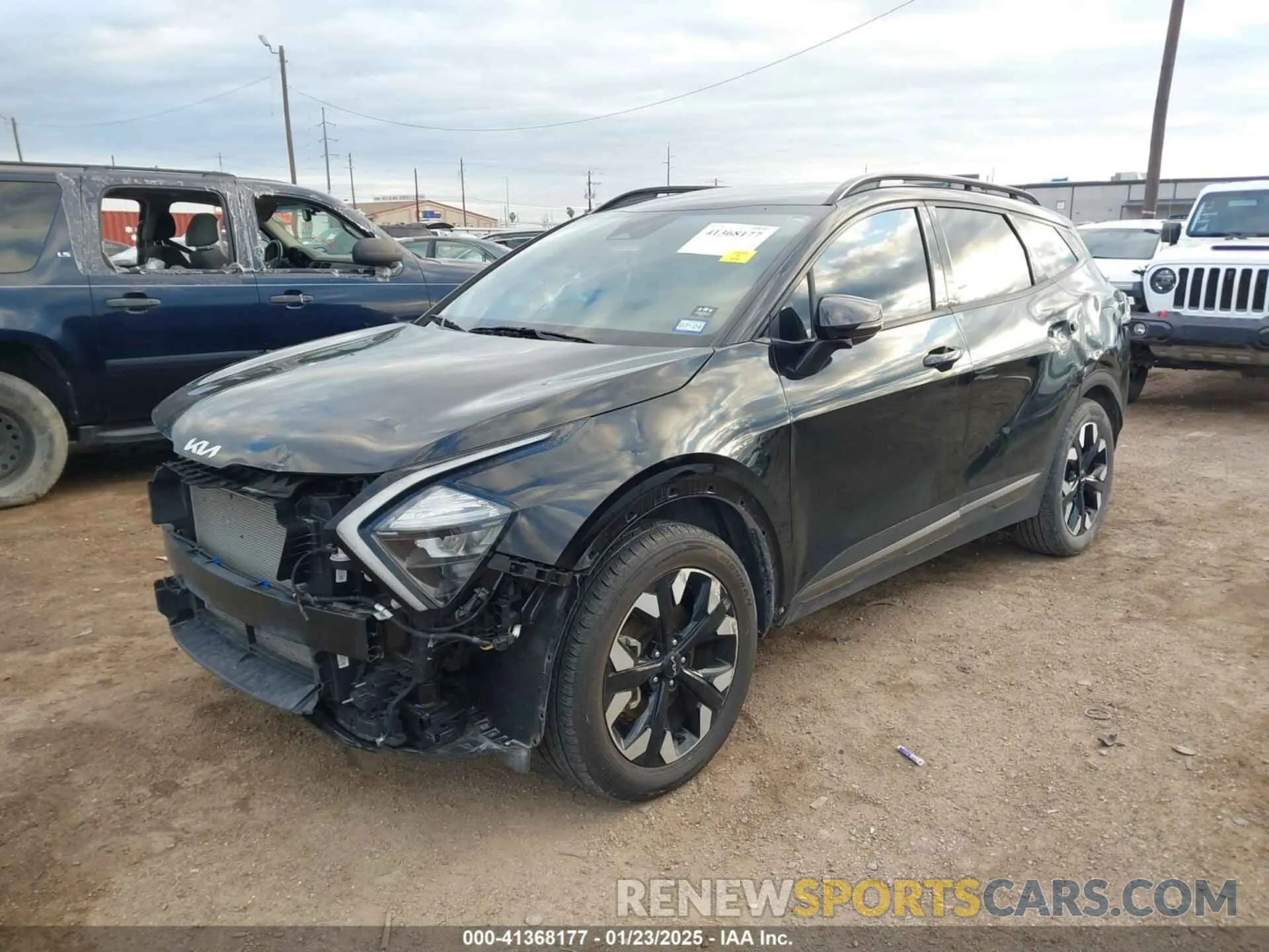 2 fotografías del automóvil dañado 5XYK6CAF3PG045417 KIA SPORTAGE 2023