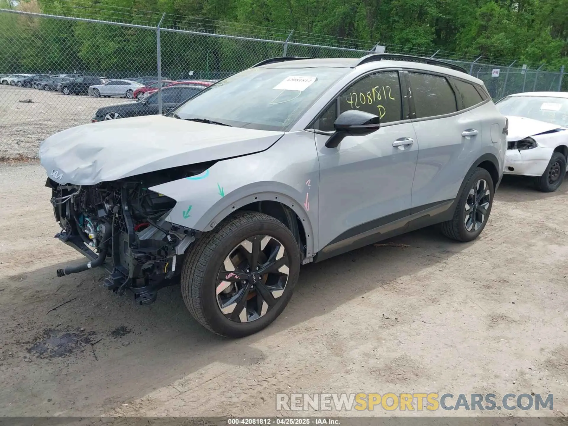 2 fotografías del automóvil dañado 5XYK6CAF6PG083238 KIA SPORTAGE 2023