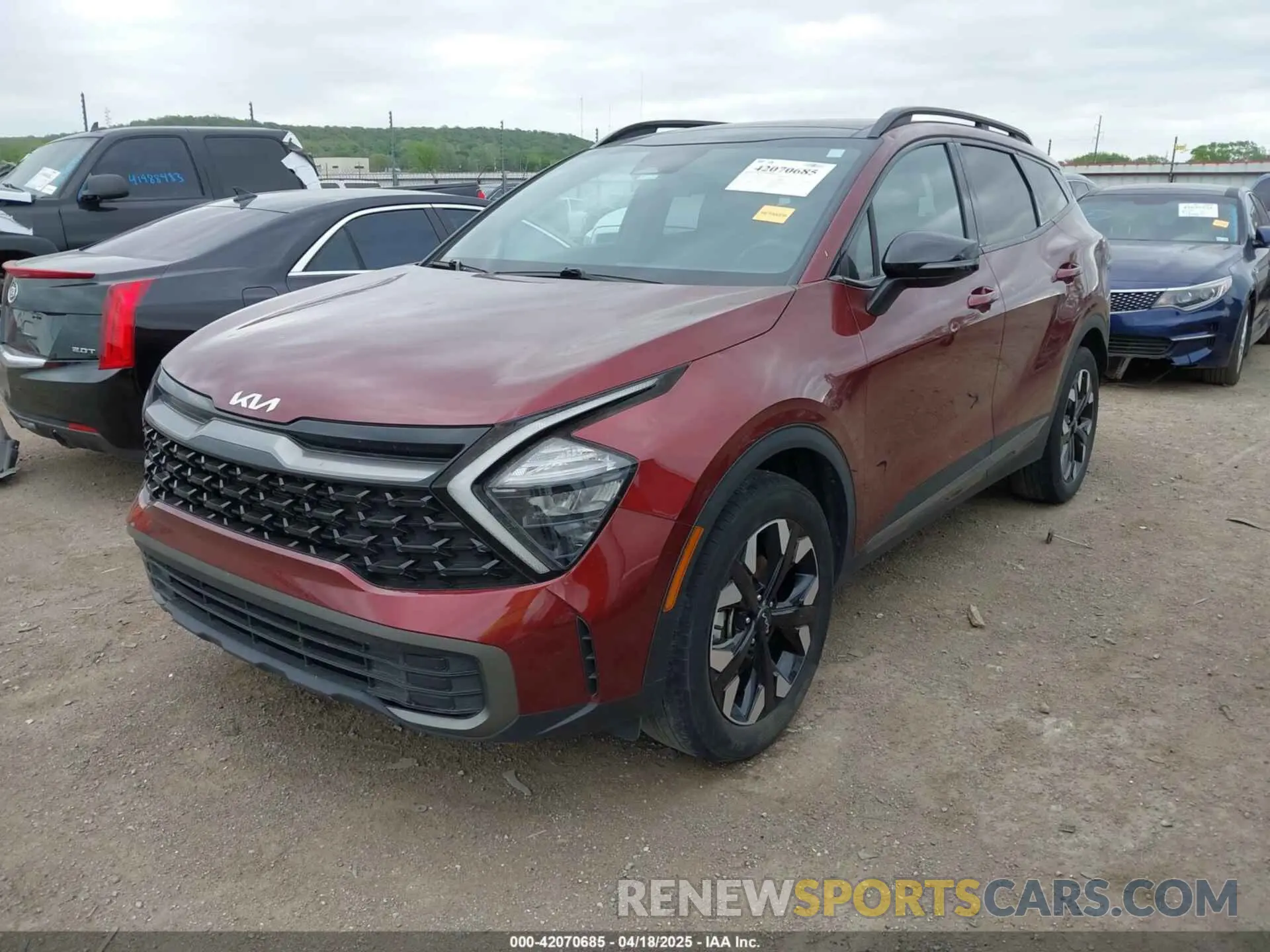 2 fotografías del automóvil dañado 5XYK6CAF9PG109234 KIA SPORTAGE 2023