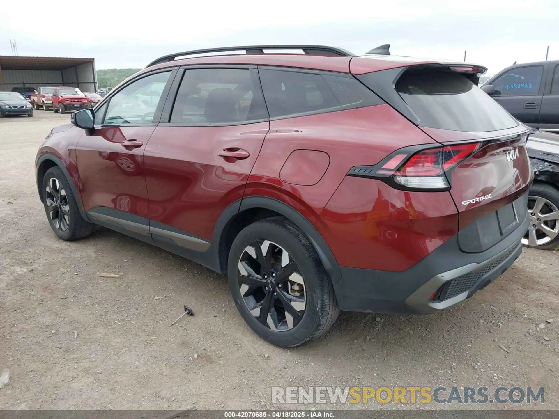 3 fotografías del automóvil dañado 5XYK6CAF9PG109234 KIA SPORTAGE 2023