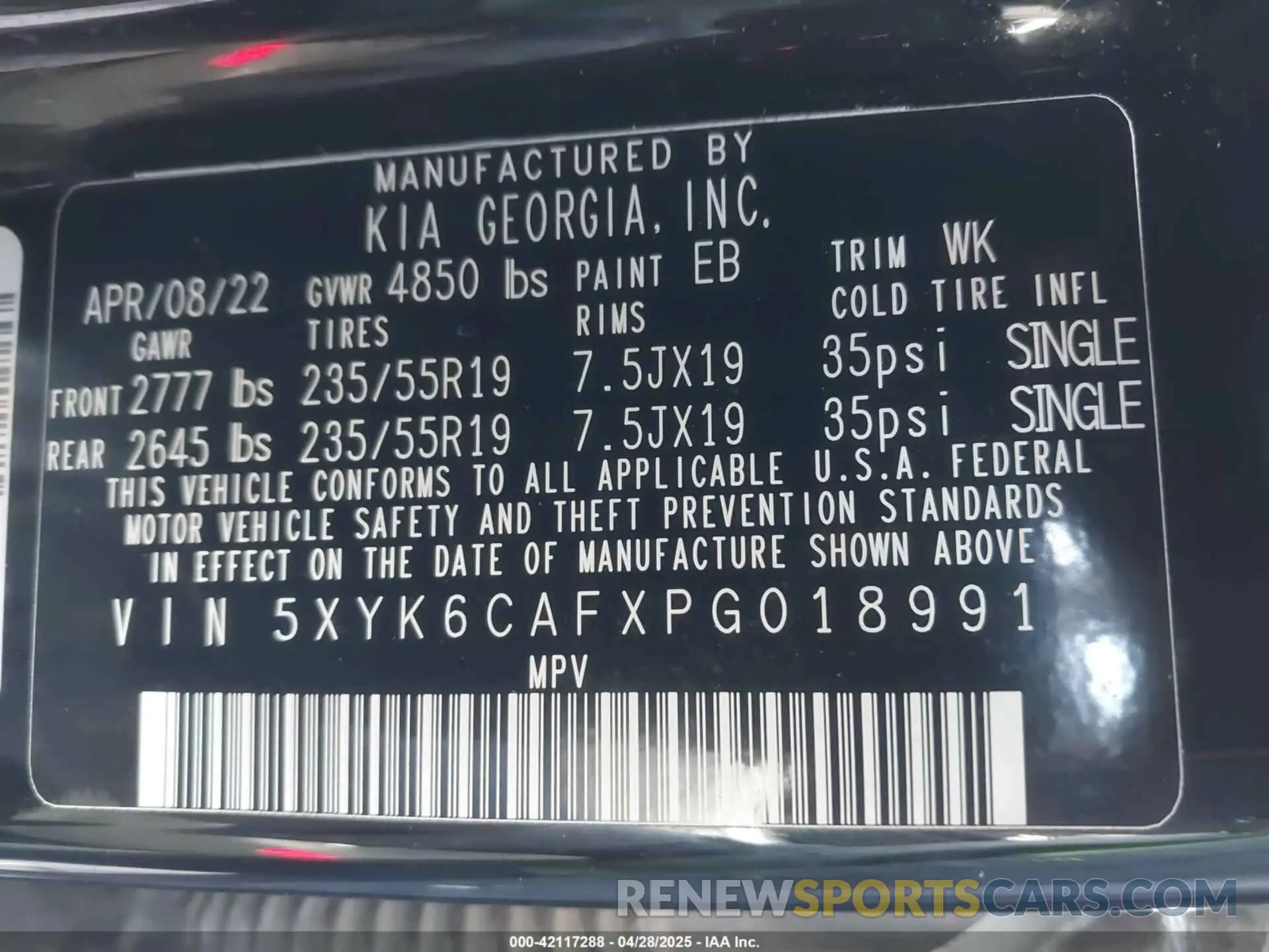 9 fotografías del automóvil dañado 5XYK6CAFXPG018991 KIA SPORTAGE 2023