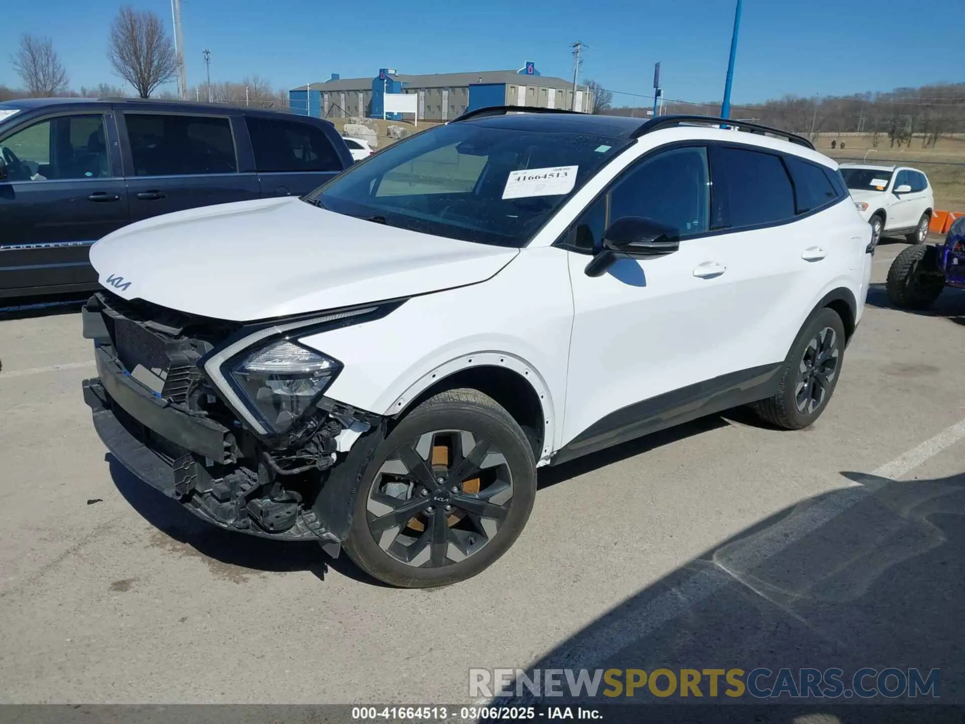 2 fotografías del automóvil dañado 5XYK6CAFXPG102356 KIA SPORTAGE 2023