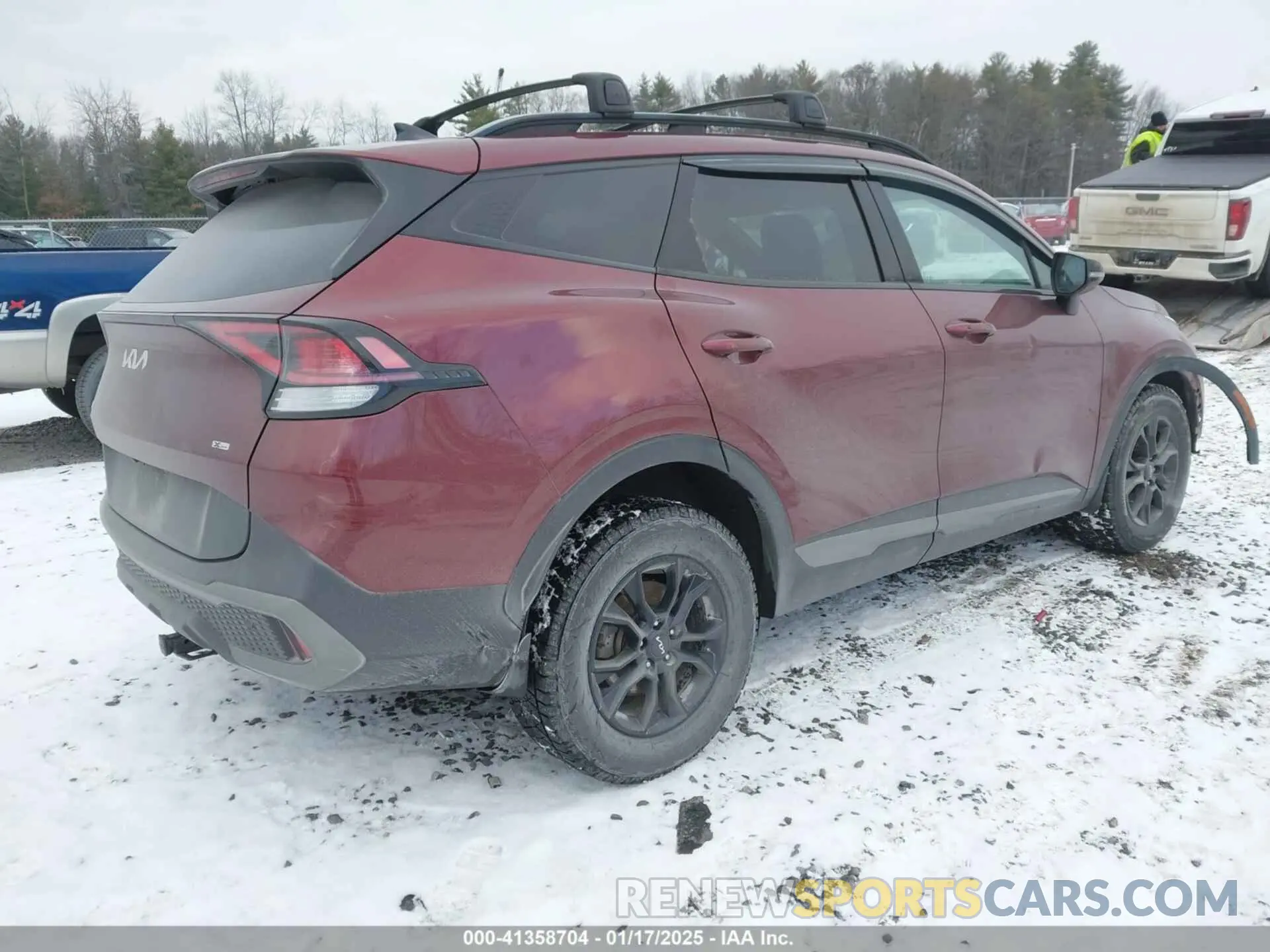 4 fotografías del automóvil dañado 5XYK7CAF1PG066957 KIA SPORTAGE 2023