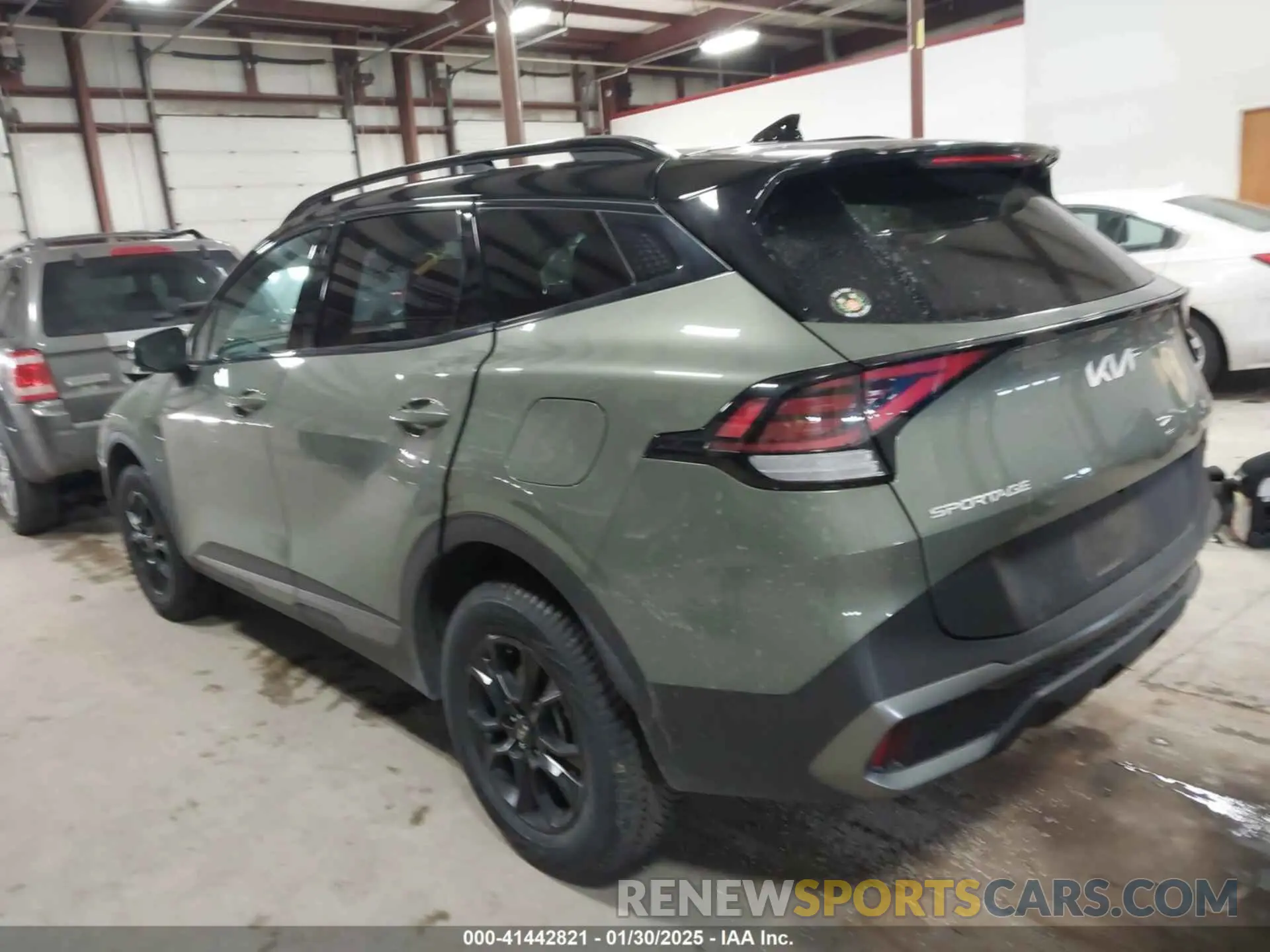 3 fotografías del automóvil dañado 5XYK7CAF2PG124221 KIA SPORTAGE 2023