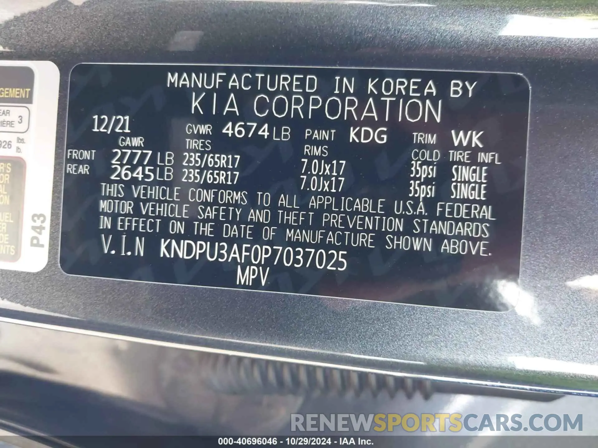 9 fotografías del automóvil dañado KNDPU3AF0P7037025 KIA SPORTAGE 2023