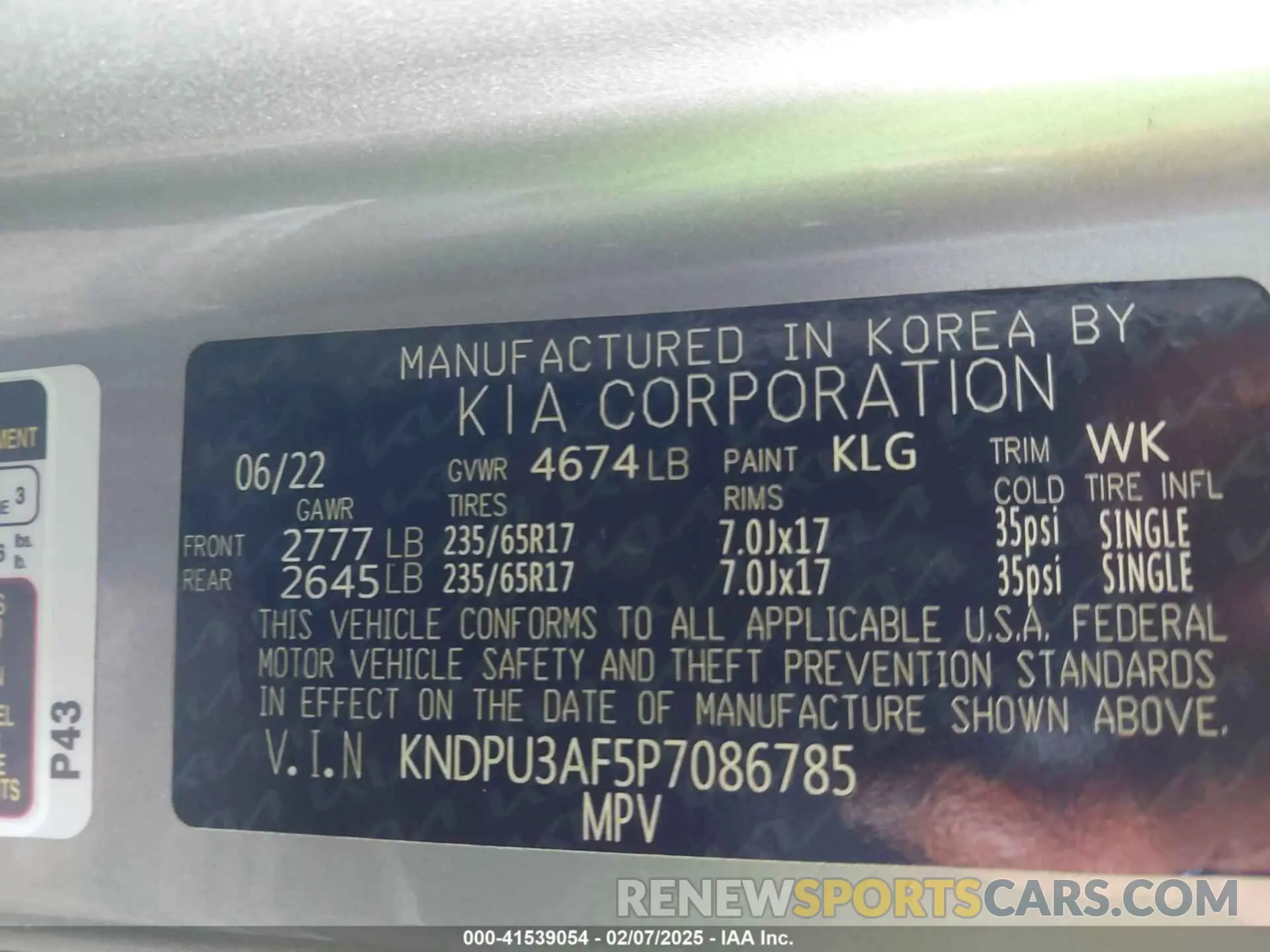 9 fotografías del automóvil dañado KNDPU3AF5P7086785 KIA SPORTAGE 2023