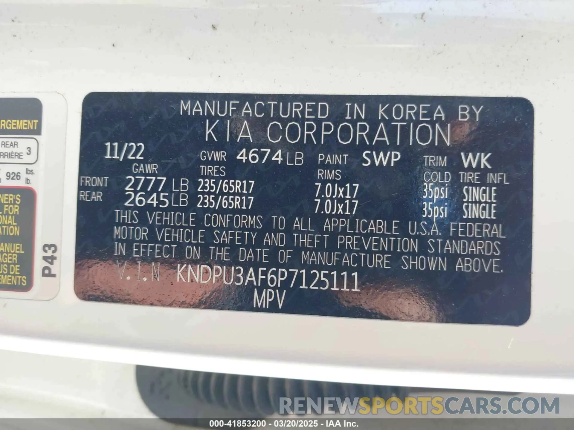 9 fotografías del automóvil dañado KNDPU3AF6P7125111 KIA SPORTAGE 2023