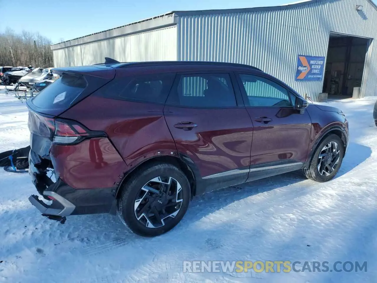3 fotografías del automóvil dañado KNDPVCAF5P7194935 KIA SPORTAGE 2023