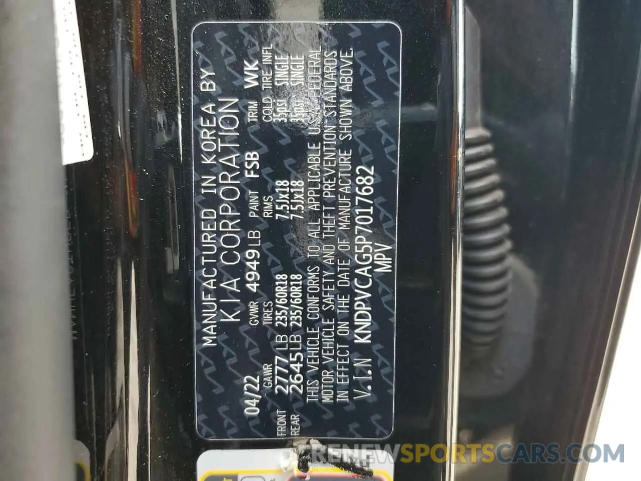 16 fotografías del automóvil dañado KNDPVCAG5P7017682 KIA SPORTAGE 2023