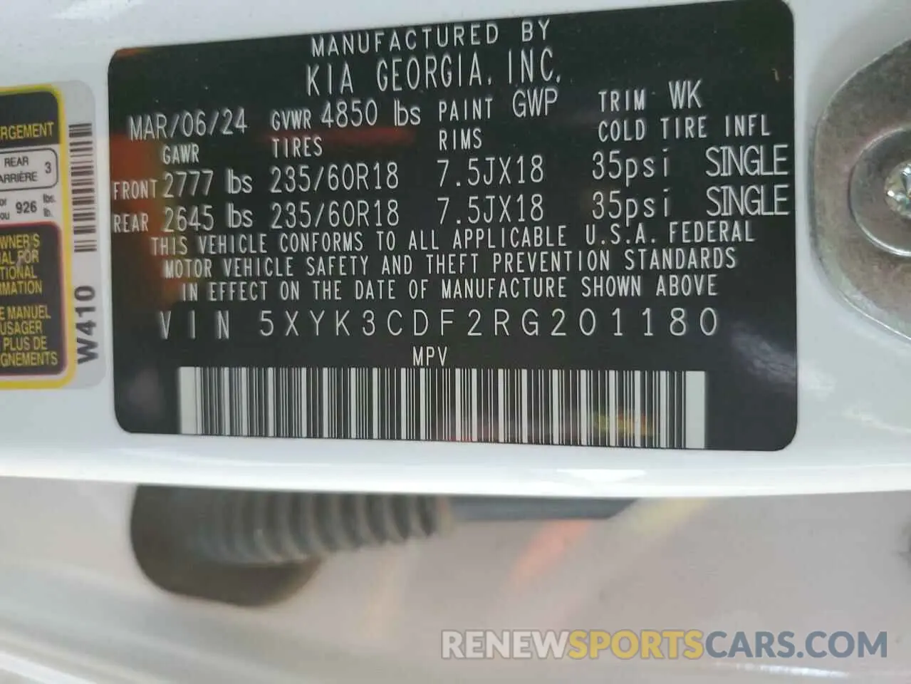 15 fotografías del automóvil dañado 5XYK3CDF2RG201180 KIA SPORTAGE 2024