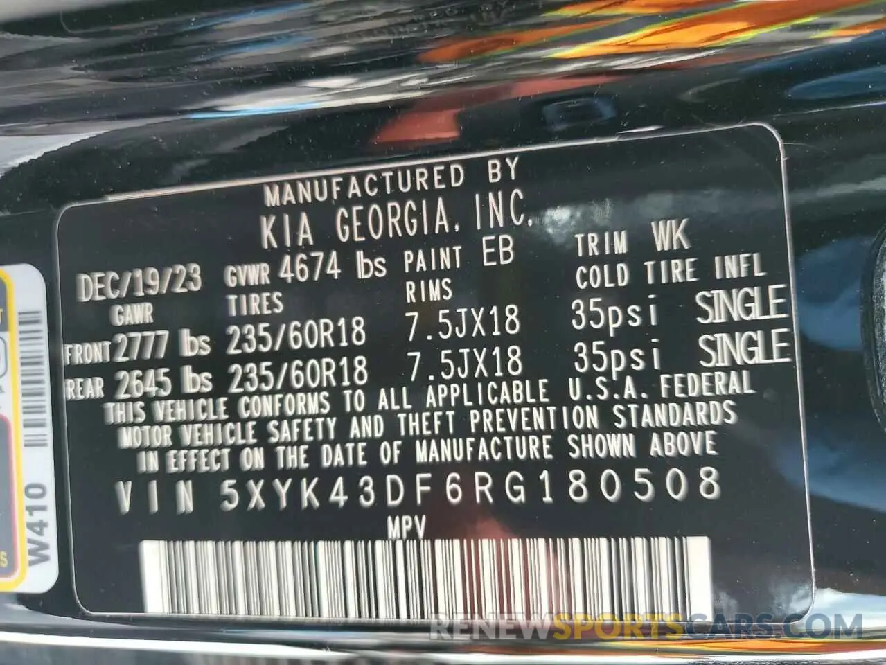 13 fotografías del automóvil dañado 5XYK43DF6RG180508 KIA SPORTAGE 2024